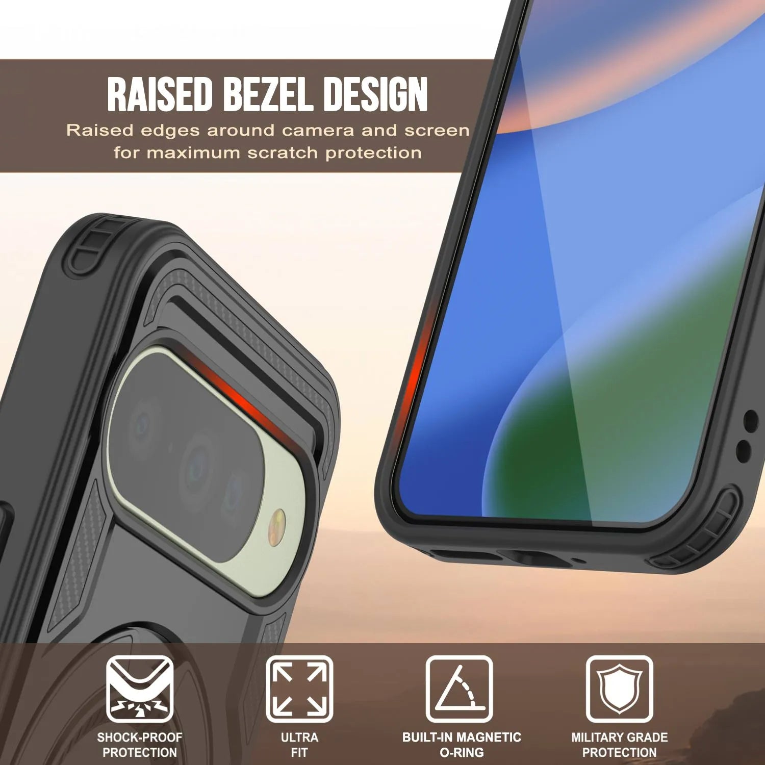 Google Pixel 10 Case Magnetix 2.0 w/ Kickstand [Black]