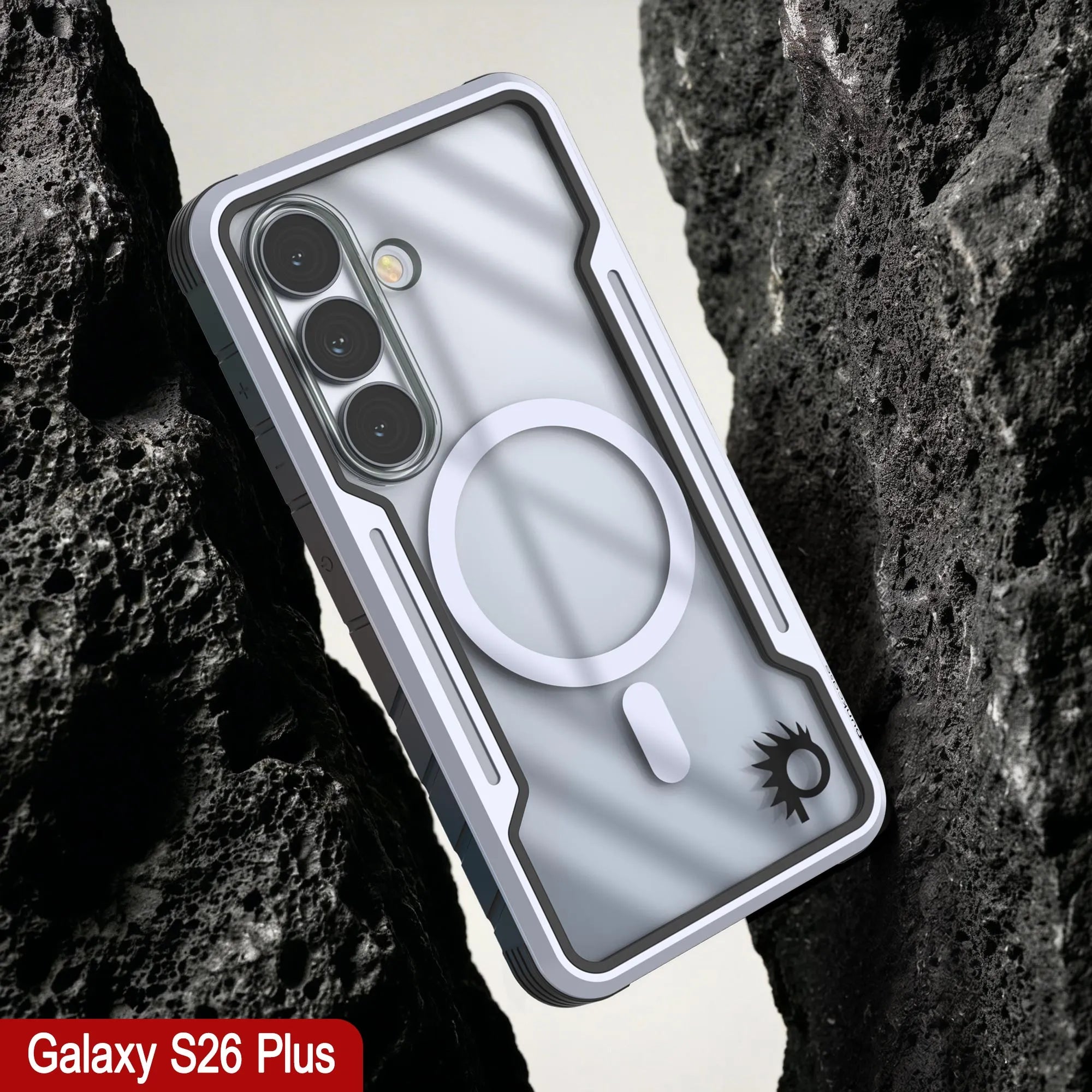 Punkcase S26+ Plus Armor Stealth Case Protective Military Grade Multilayer Cover [White]