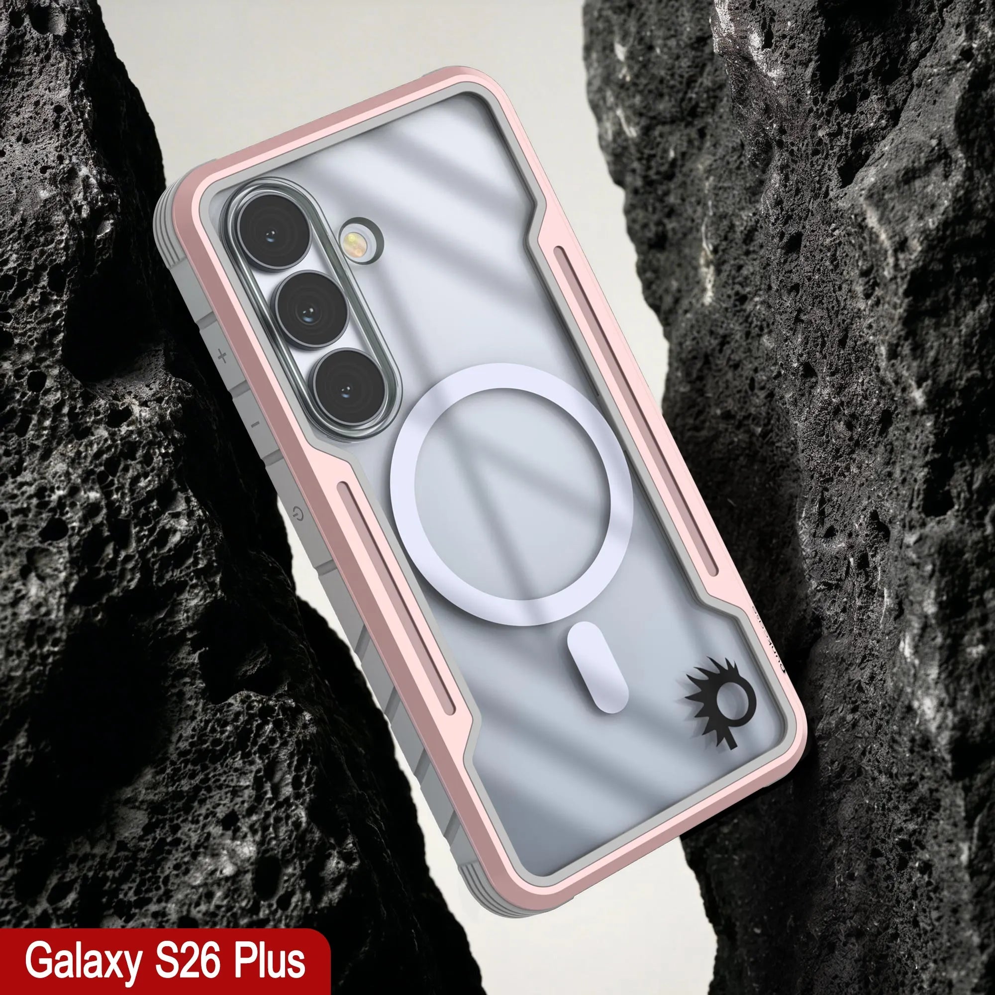 Punkcase S26+ Plus Armor Stealth Case Protective Military Grade Multilayer Cover [Rose-Gold]
