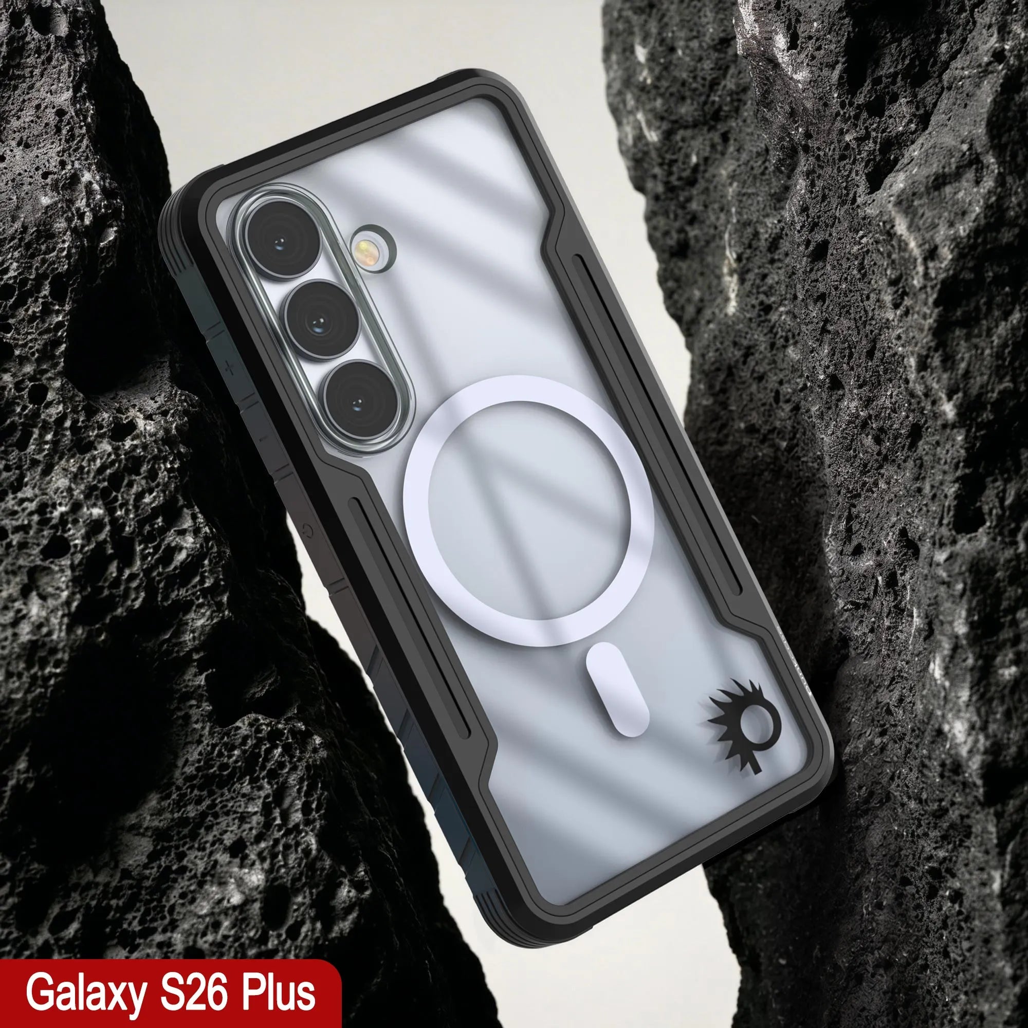 Punkcase S26+ Plus Armor Stealth Case Protective Military Grade Multilayer Cover [Black]