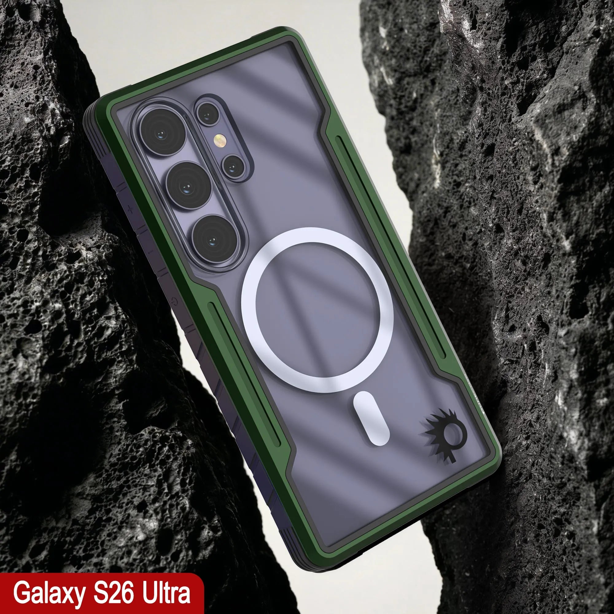 Punkcase S26 Ultra Armor Stealth Case Protective Military Grade Multilayer Cover [Dark Green]