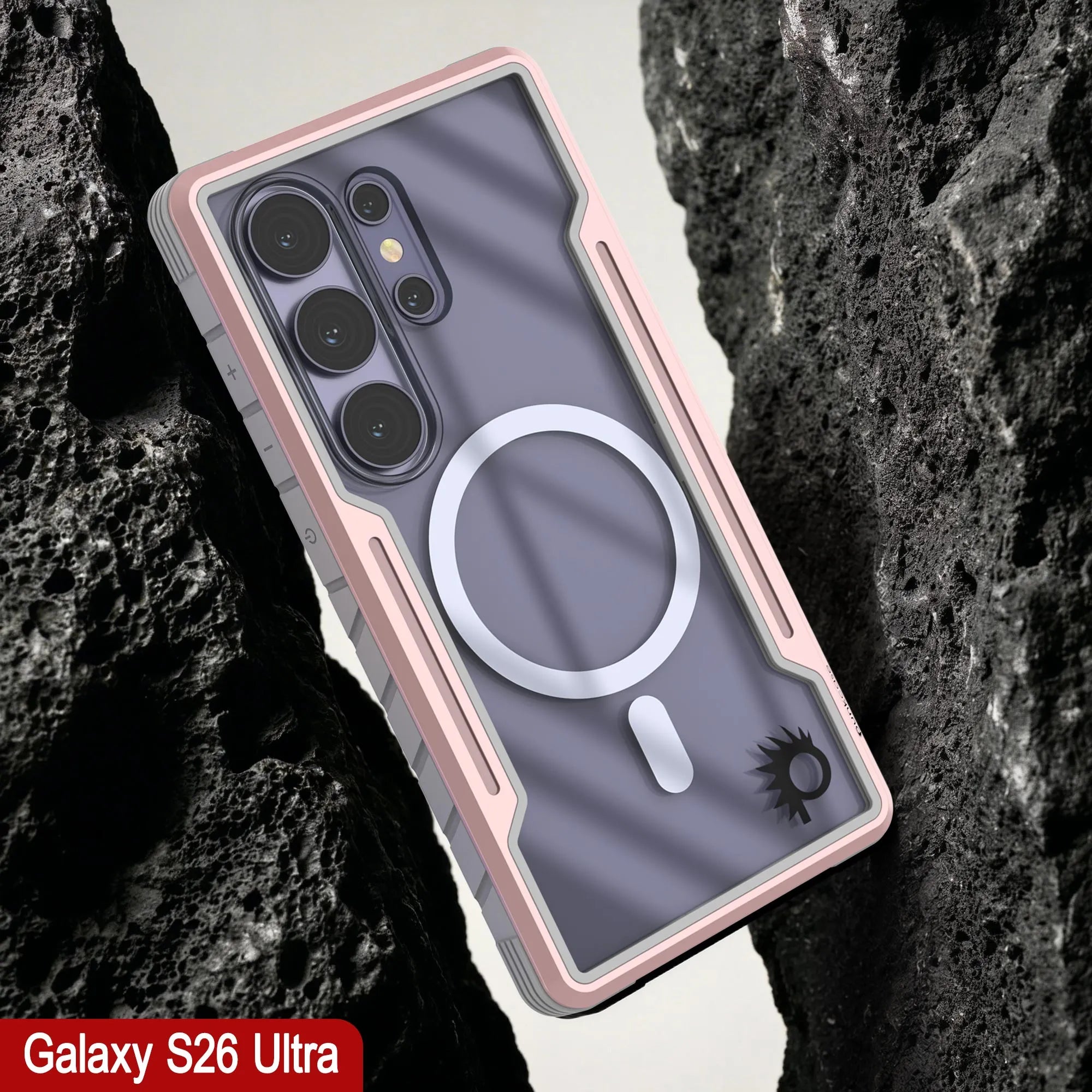 Punkcase S26 Ultra Armor Stealth Case Protective Military Grade Multilayer Cover [Rose-Gold]