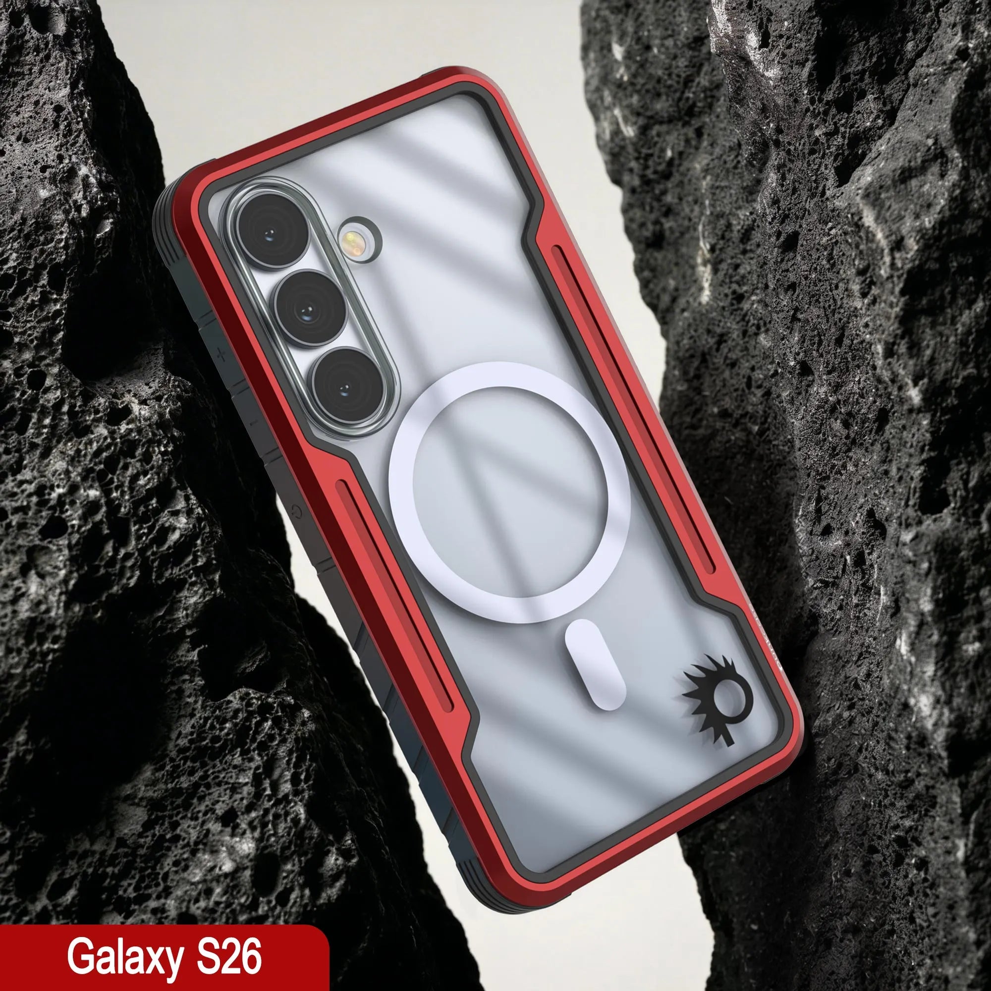 Punkcase S26 Armor Stealth Case Protective Military Grade Multilayer Cover [Red]