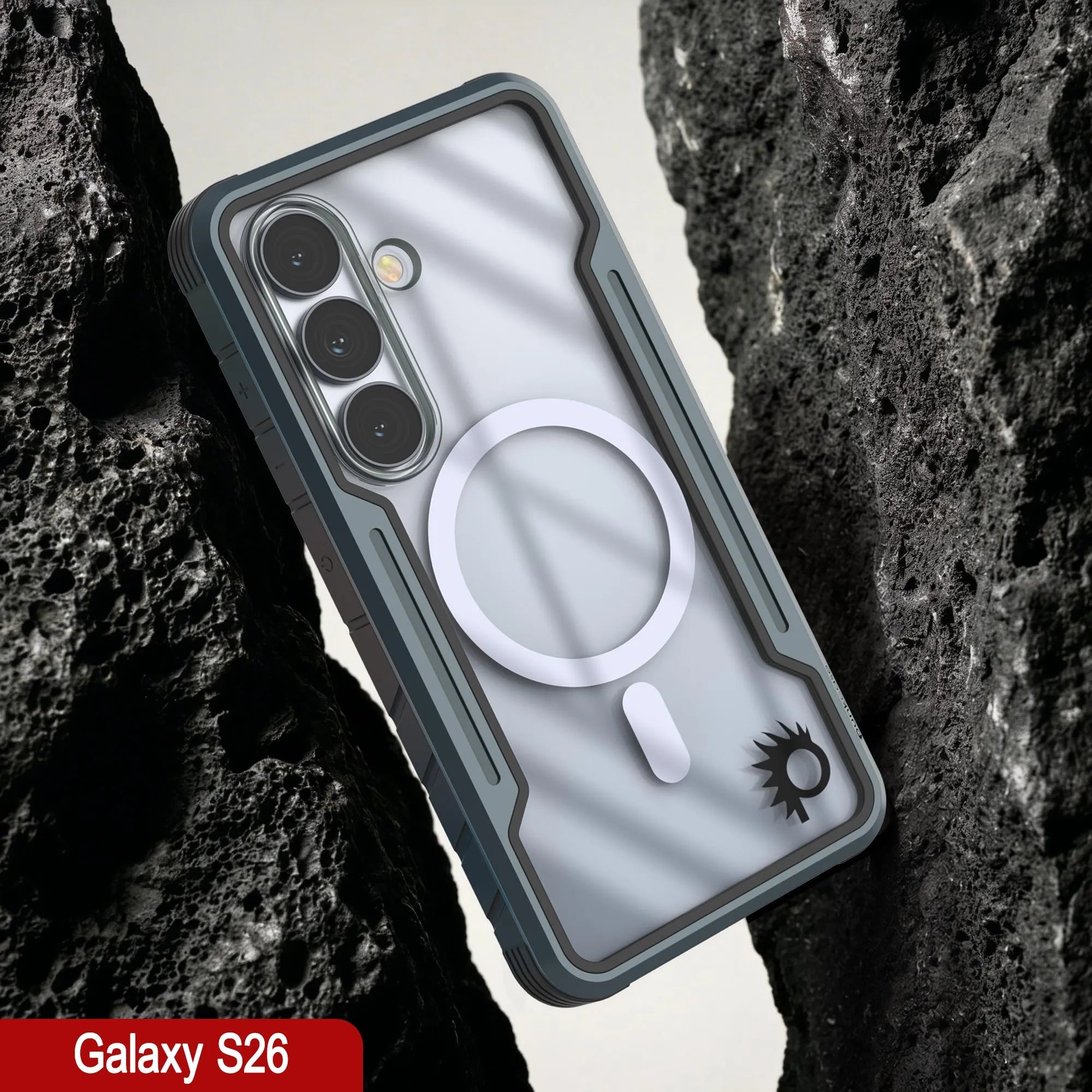 Punkcase S26 Armor Stealth Case Protective Military Grade Multilayer Cover [Grey-Black]