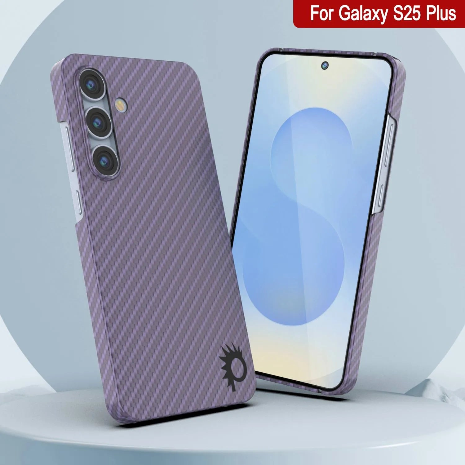 Punkcase Galaxy S25 Plus Carbon Fiber Case [AramidShield Series] Ultra Slim & Light Kevlar [Lilac]