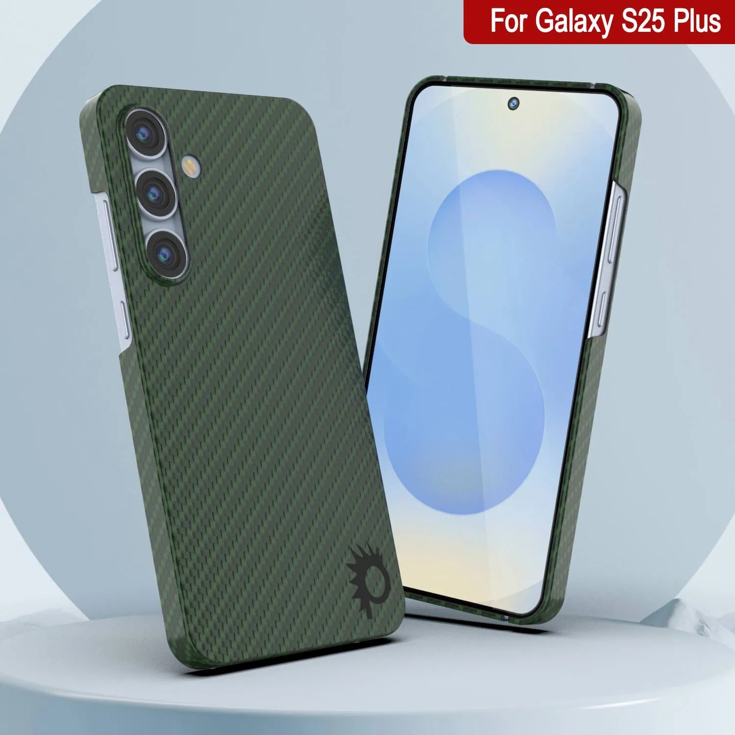 Punkcase Galaxy S25 Plus Carbon Fiber Case [AramidShield Series] Ultra Slim & Light Kevlar [Green]