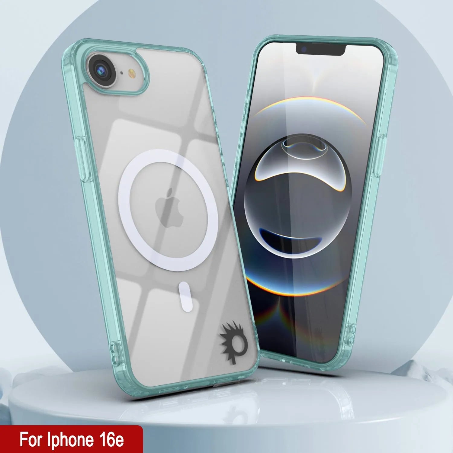 Punkcase iPhone 16e Magnetic Wireless Charging Case [ClearMag Series][Teal]