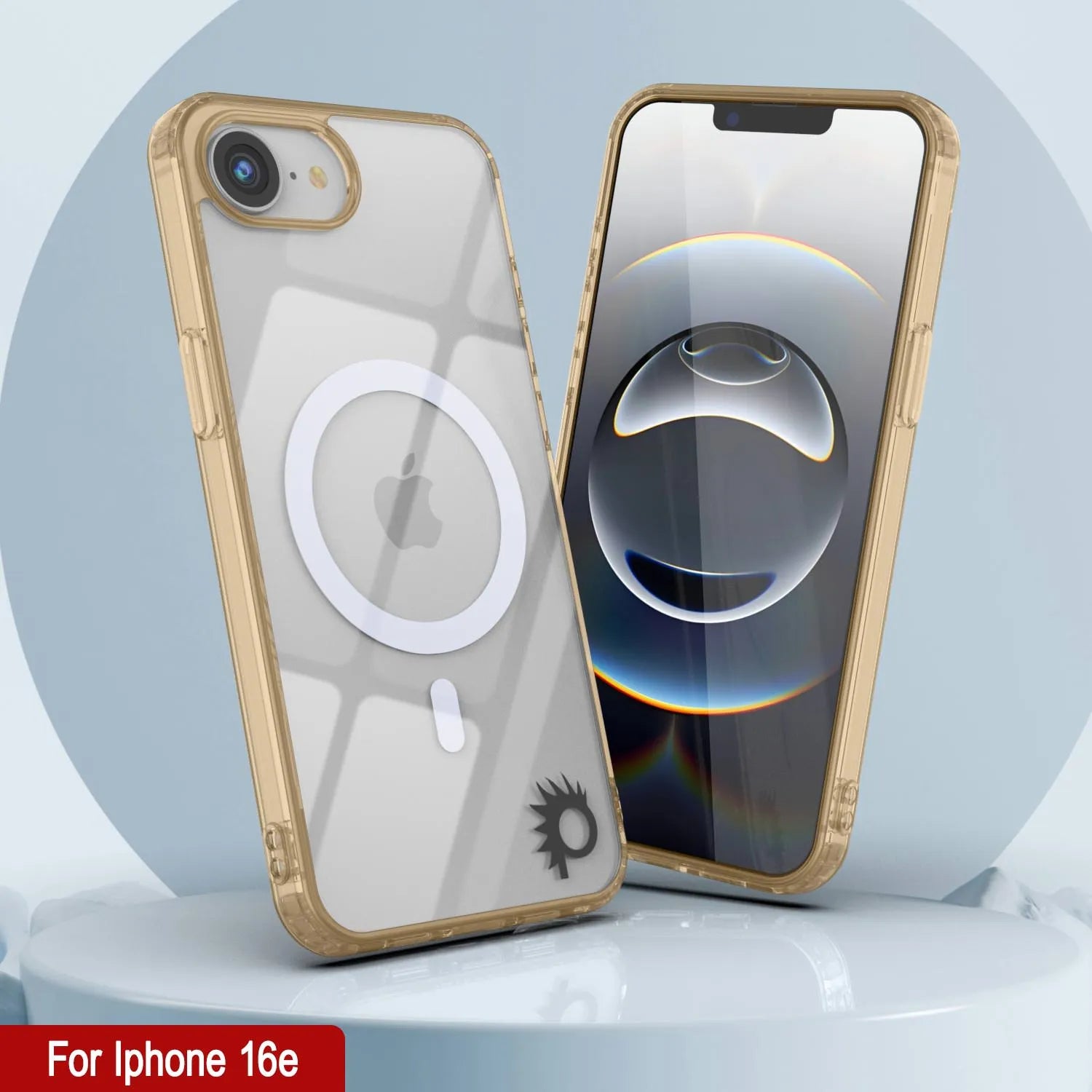 Punkcase iPhone 16e Magnetic Wireless Charging Case [ClearMag Series][Gold]