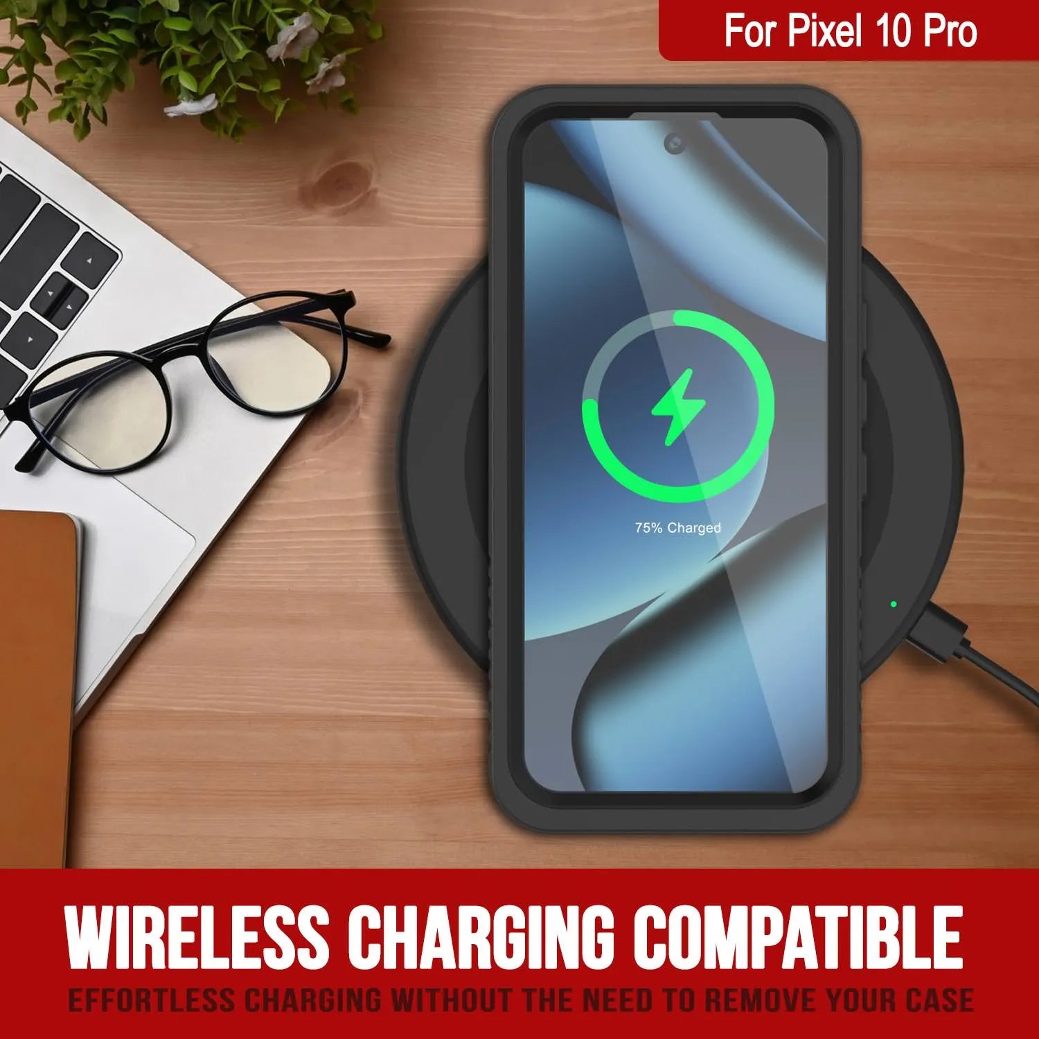 Google Pixel 10 Pro Waterproof Case, Punkcase [Extreme Series] Armor Cover W/ Built In Screen Protector [Black]