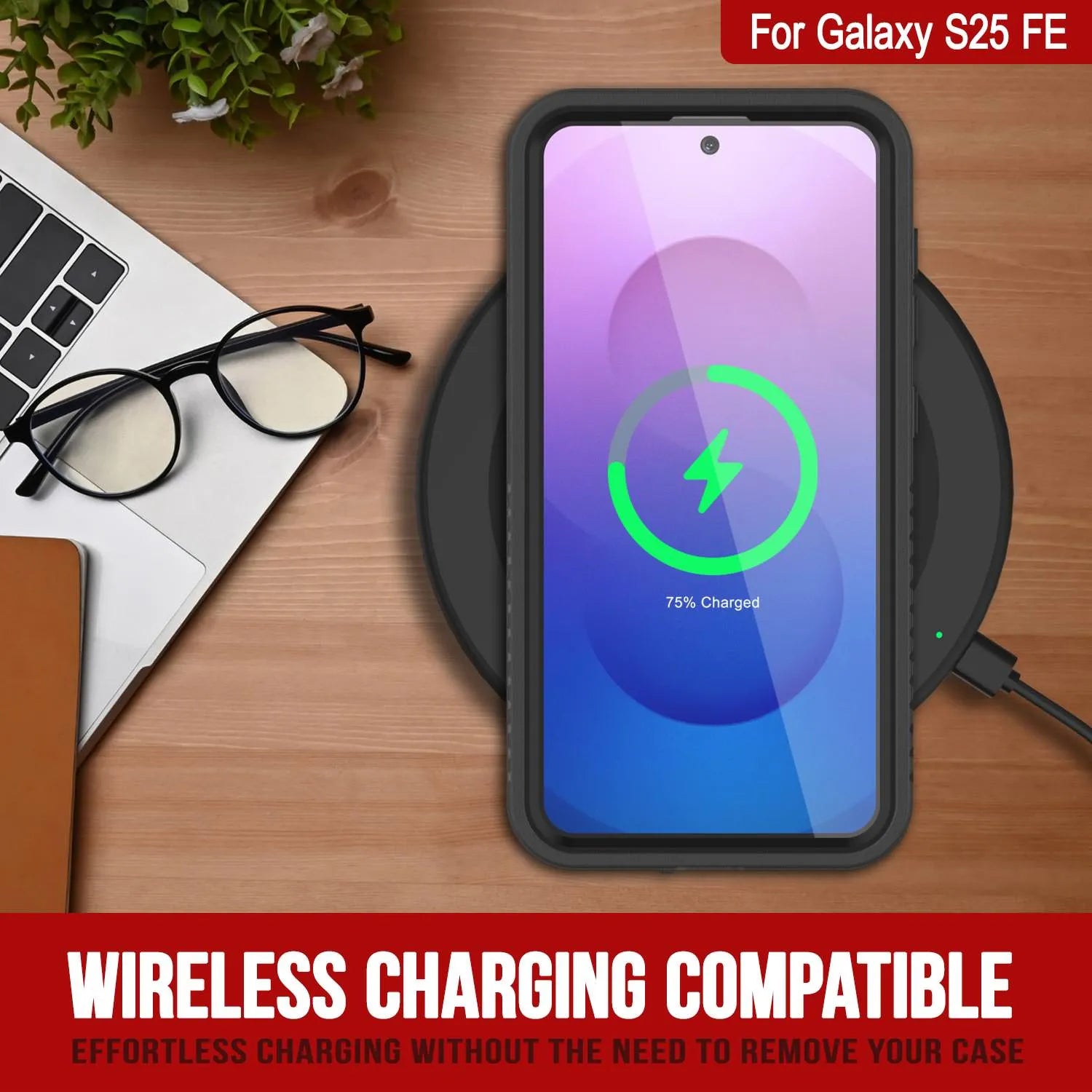 Galaxy S25 FE Water/ Shockproof [Extreme Series] With Screen Protector Case [Black]