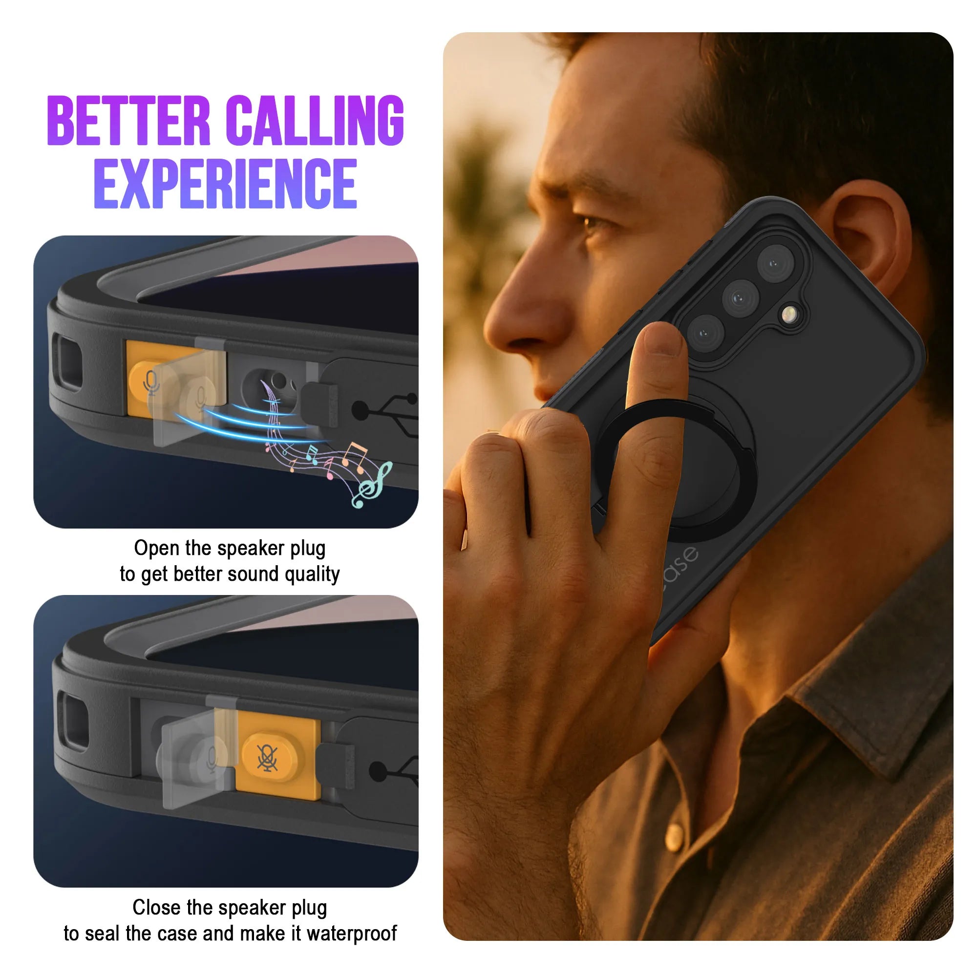 Galaxy S26 Waterproof Case [Kickstud 2.0 Series] Protective IP68 Cover W/Screen Protector & Kickstand [Grey]