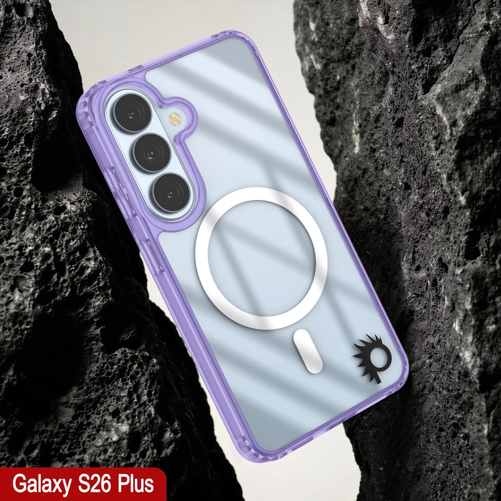 Galaxy S26 Plus Magnetic Wireless Charging Case [Clear Acrylic Series] [Non-Slip] For Galaxy S26 Plus [Purple]