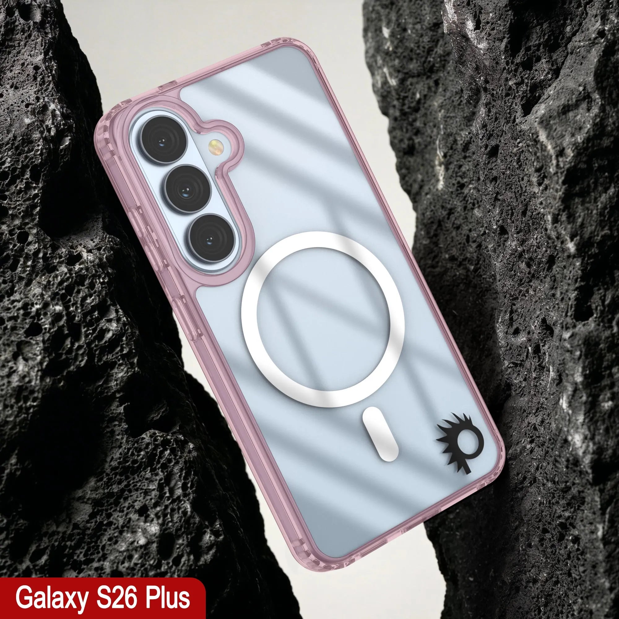 Galaxy S26 Plus Magnetic Wireless Charging Case [Clear Acrylic Series] [Non-Slip] For Galaxy S26 Plus [Red]