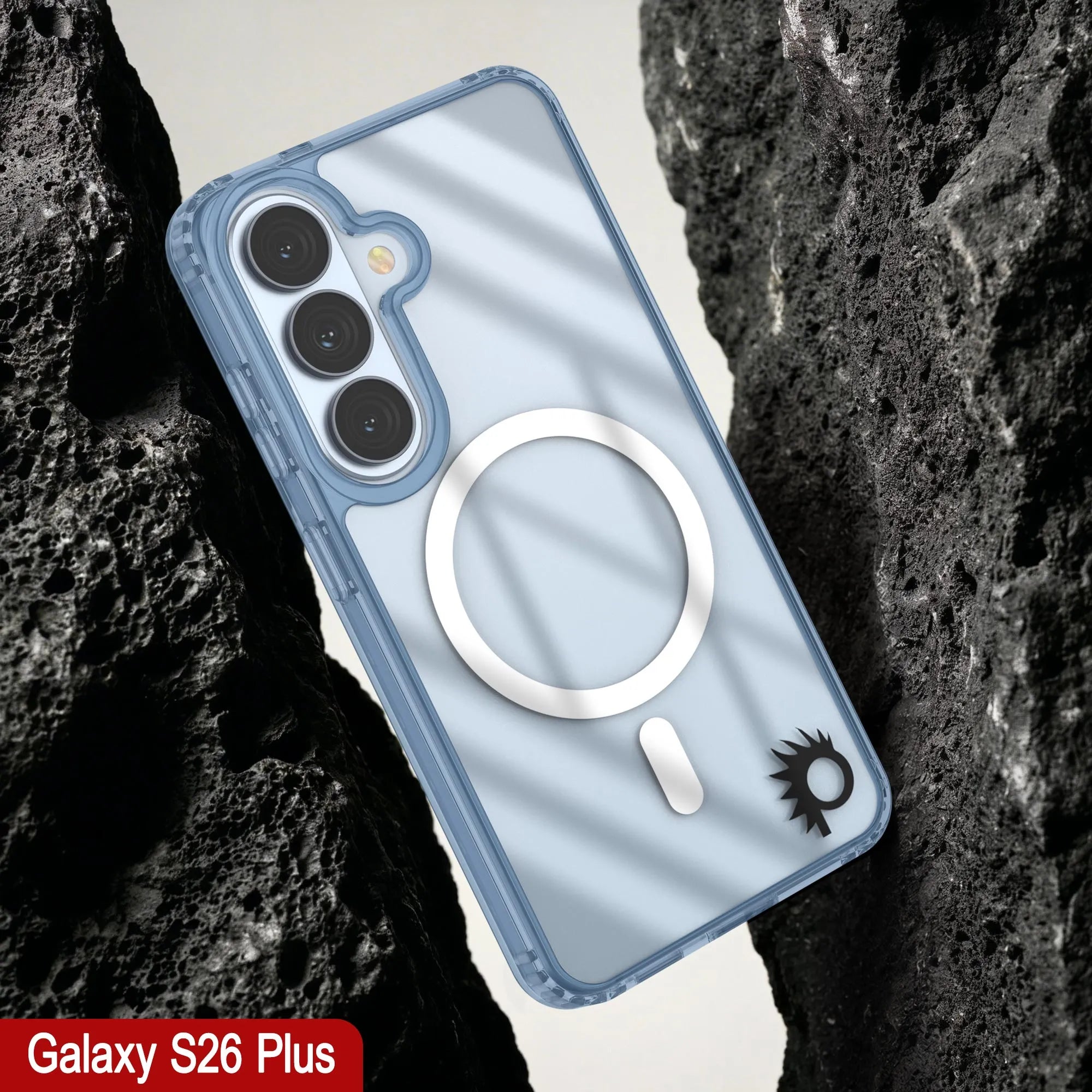 Galaxy S26 Plus Magnetic Wireless Charging Case [Clear Acrylic Series] [Non-Slip] For Galaxy S26 Plus [Navy]