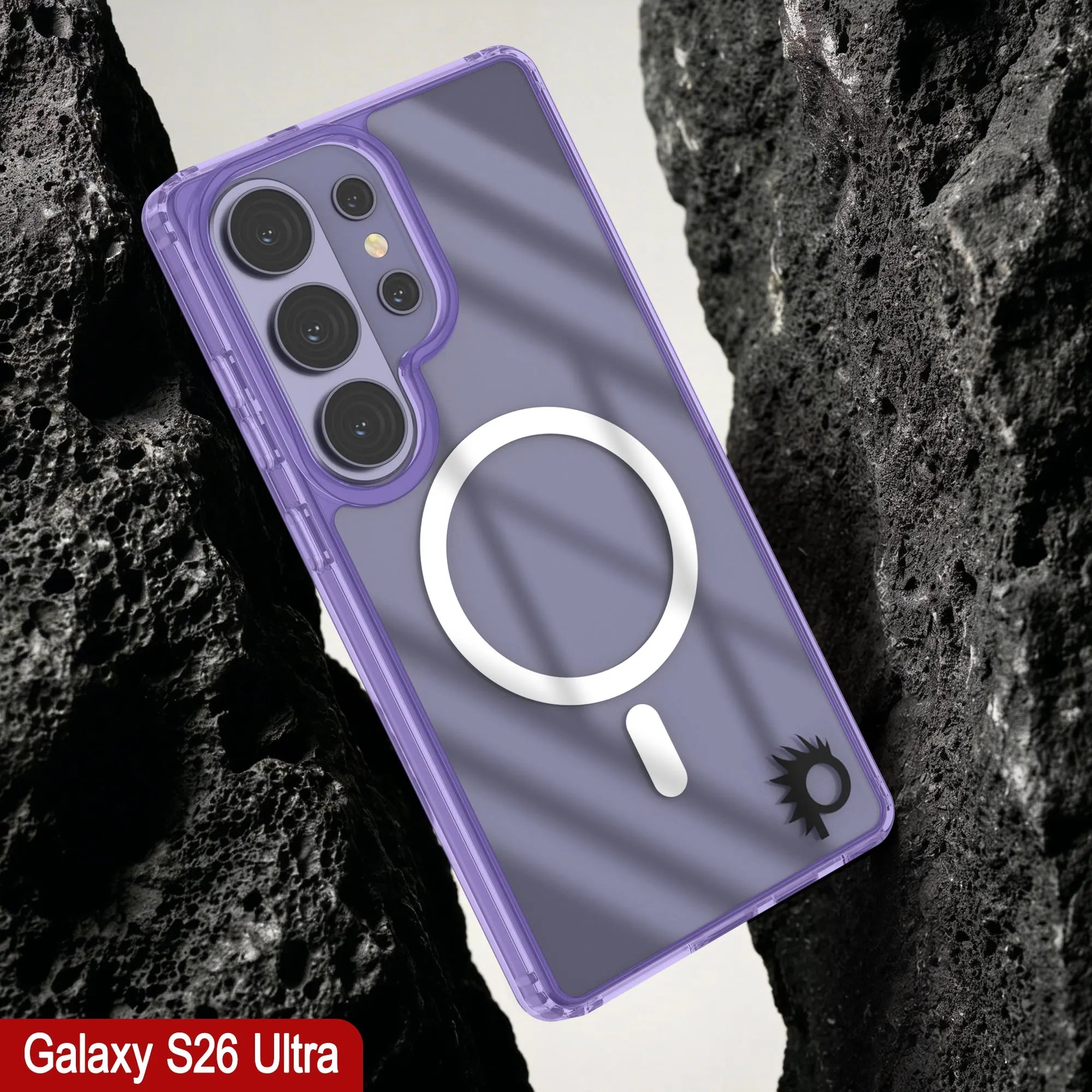 Galaxy S26 Ultra Magnetic Wireless Charging Case [Clear Acrylic Series] [Non-Slip] For Galaxy S26 Ultra [Purple]