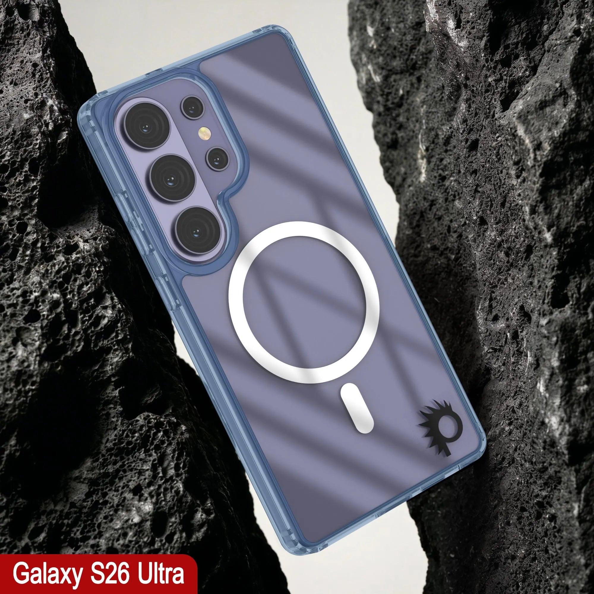 Galaxy S26 Ultra Magnetic Wireless Charging Case [Clear Acrylic Series] [Non-Slip] For Galaxy S26 Ultra [Navy]