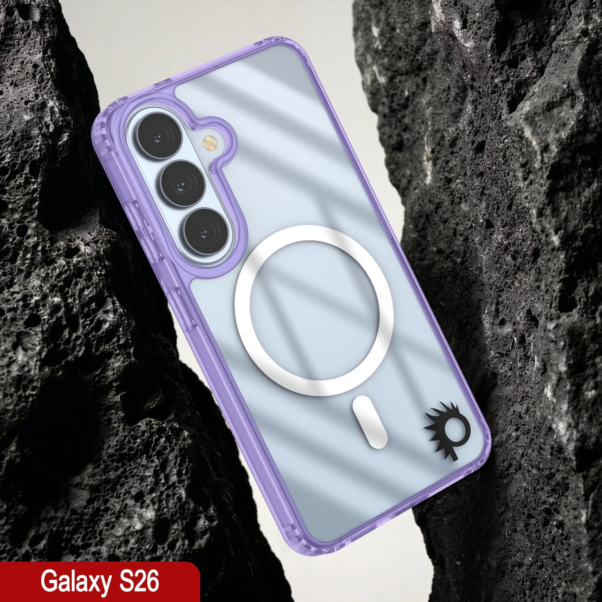 Galaxy S26 Magnetic Wireless Charging Case [Clear Acrylic Series] [Non-Slip] For Galaxy S26 [Purple]