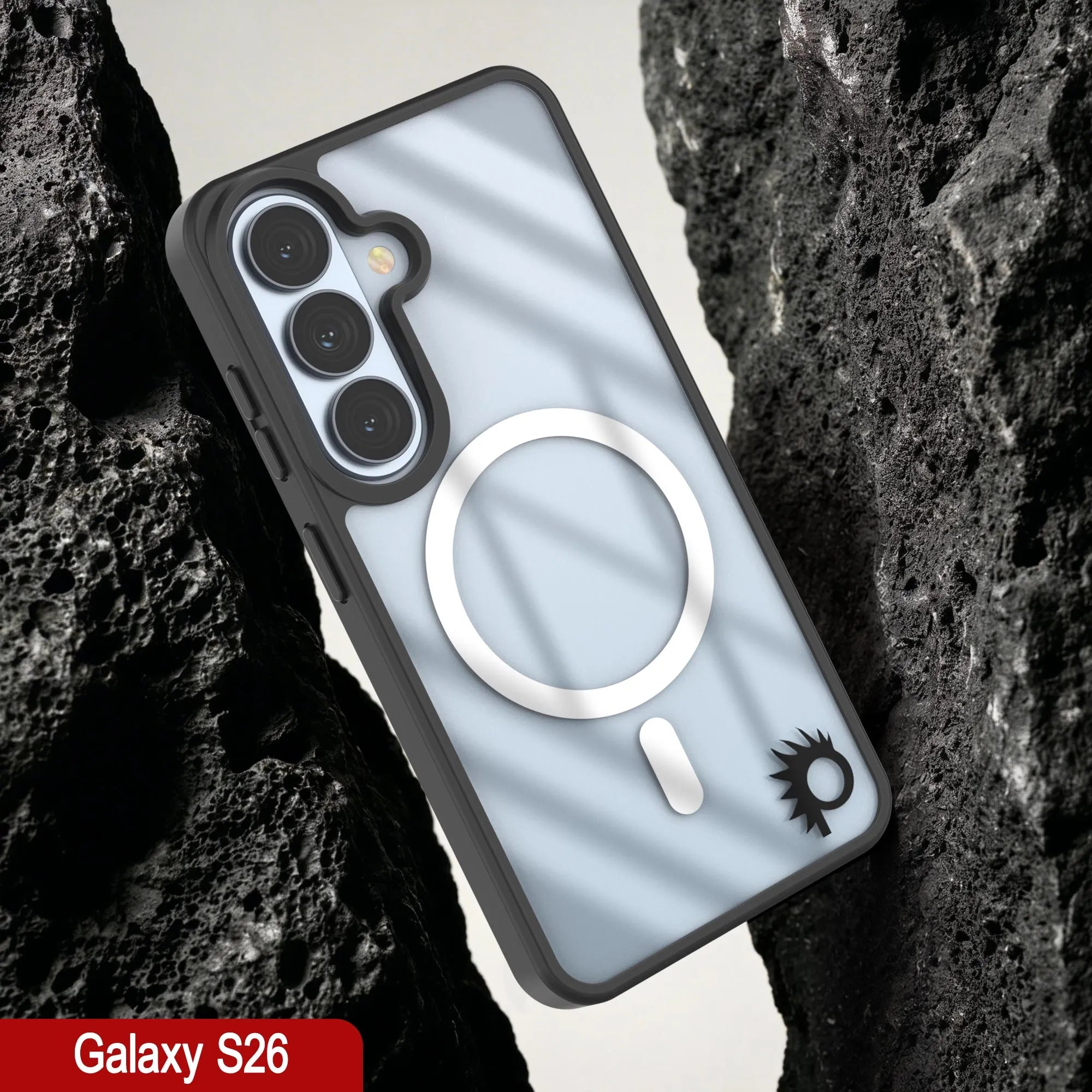 Galaxy S26 Magnetic Wireless Charging Case [Clear Acrylic Series] [Non-Slip] For Galaxy S26 [Black]