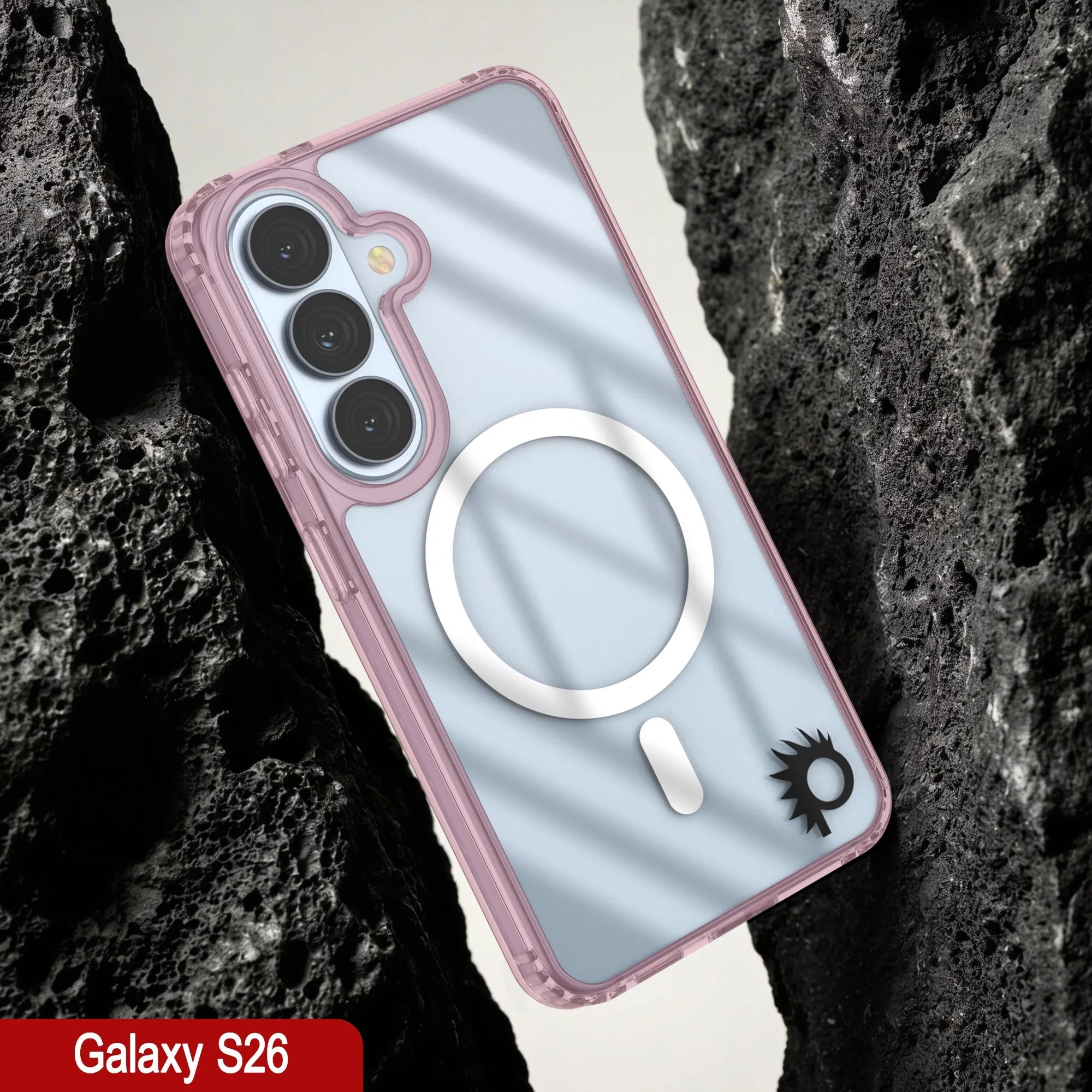 Galaxy S26 Magnetic Wireless Charging Case [Clear Acrylic Series] [Non-Slip] For Galaxy S26 [Red]