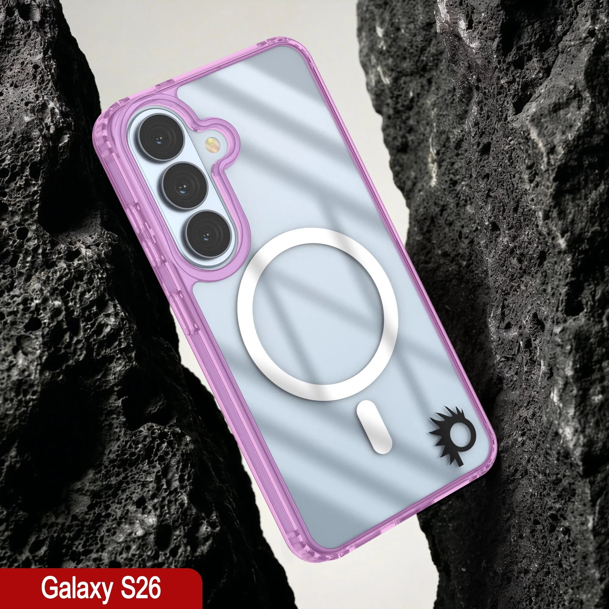 Galaxy S26 Magnetic Wireless Charging Case [Clear Acrylic Series] [Non-Slip] For Galaxy S26 [Pink]