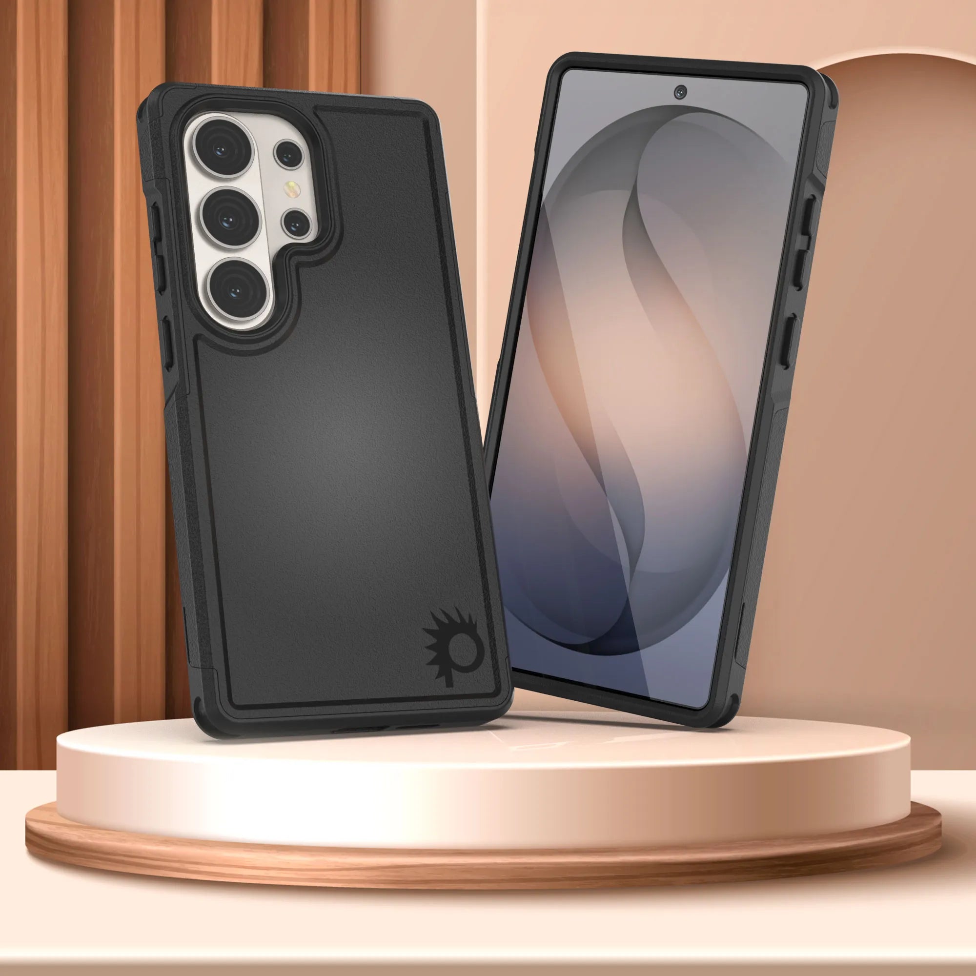 PunkCase Galaxy S26 Ultra Case, [Spartan 2.0 Series] Clear Rugged Heavy Duty Cover [Black]