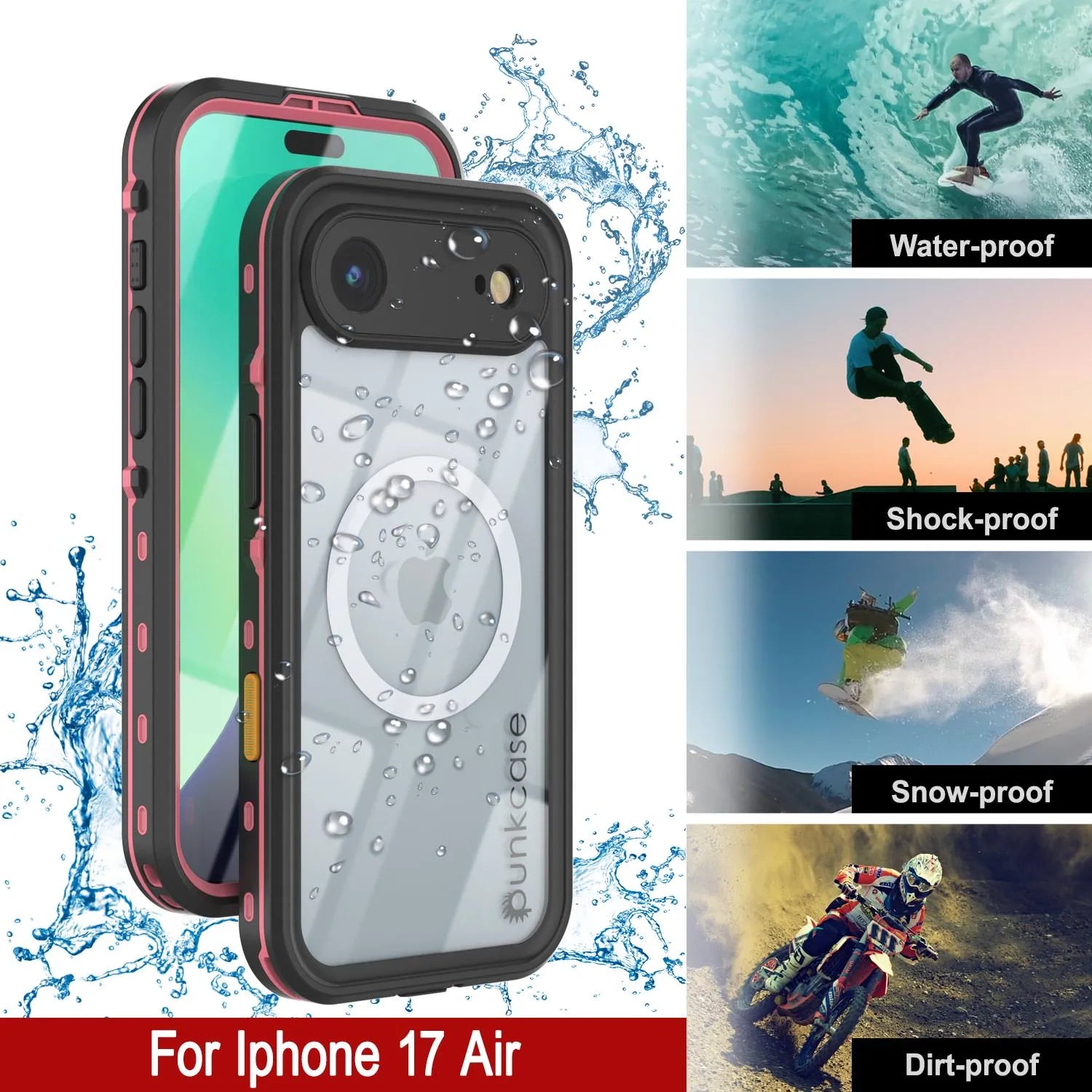 iPhone 17 Air Waterproof IP68 Case, Punkcase [Lilac] [StudStar Series] [Slim Fit] [Dirtproof]