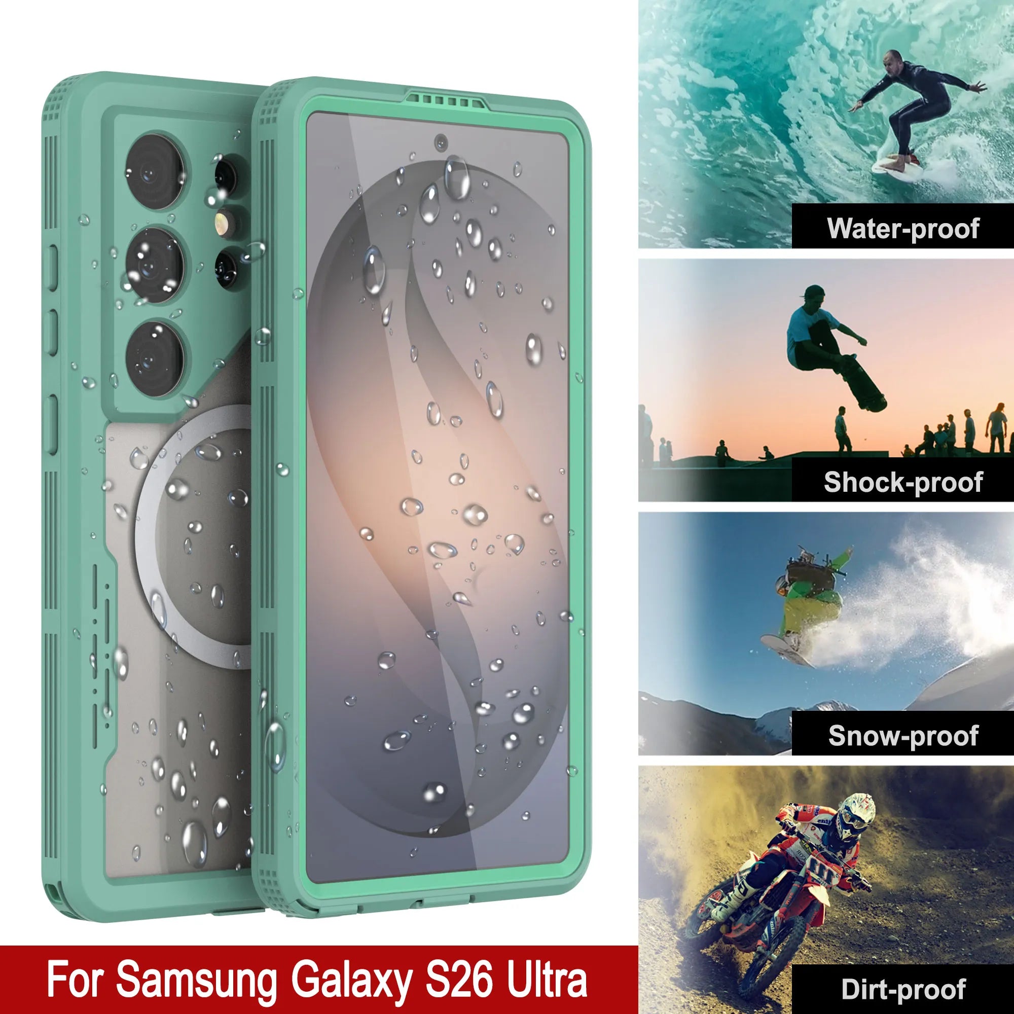 Galaxy S26 Ultra Waterproof Case [Alpine 2.0 Series] [Slim Fit] [IP68 Certified] [Shockproof] [Teal]