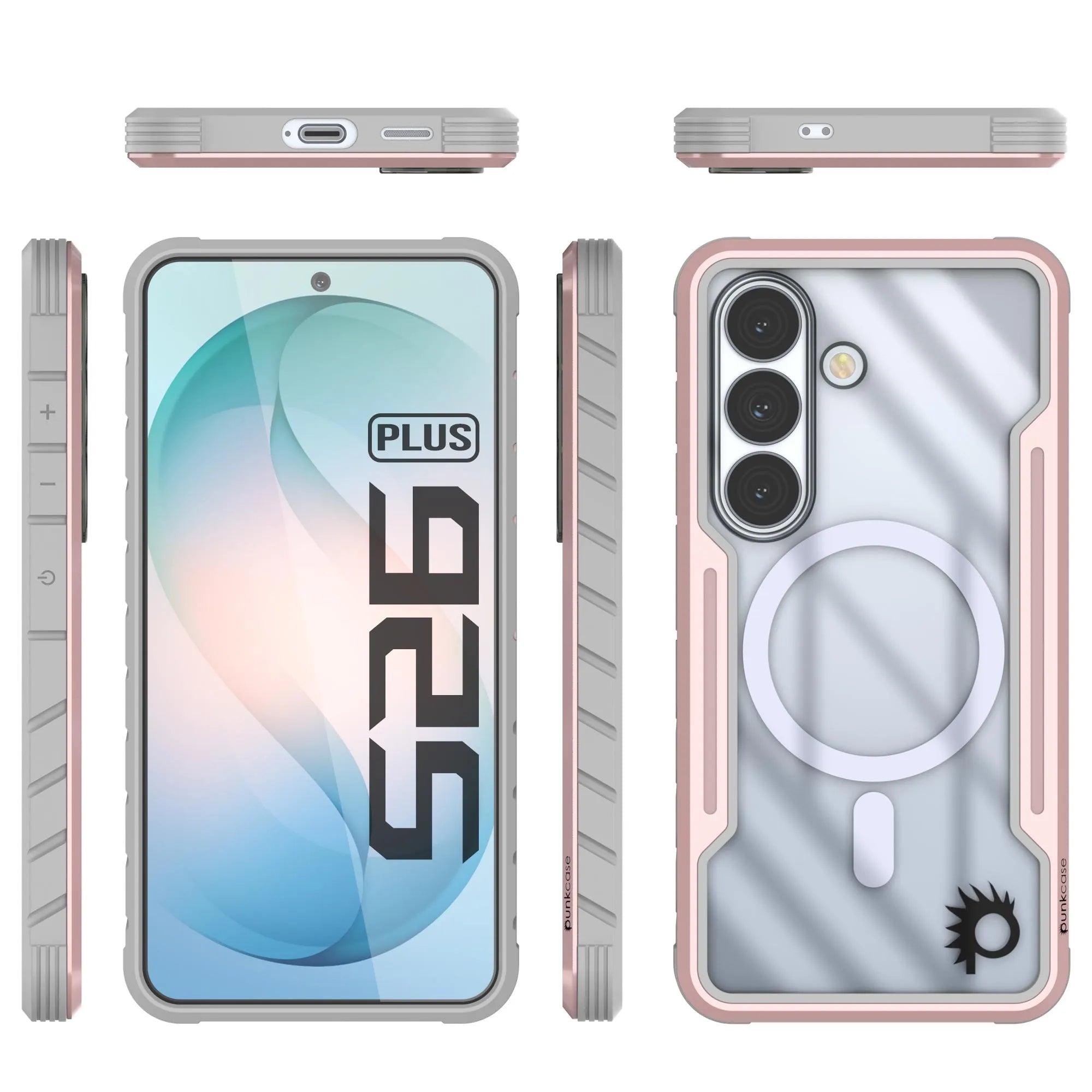 Punkcase S26+ Plus Armor Stealth Case Protective Military Grade Multilayer Cover [Rose-Gold]