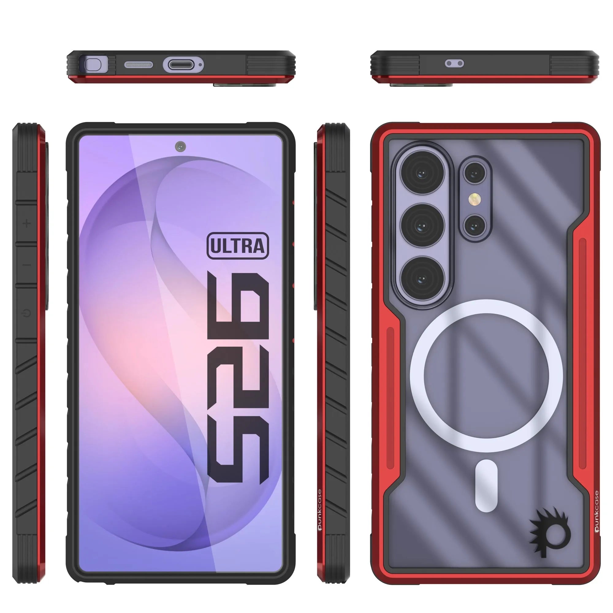 Punkcase S26 Ultra Armor Stealth Case Protective Military Grade Multilayer Cover [Red]