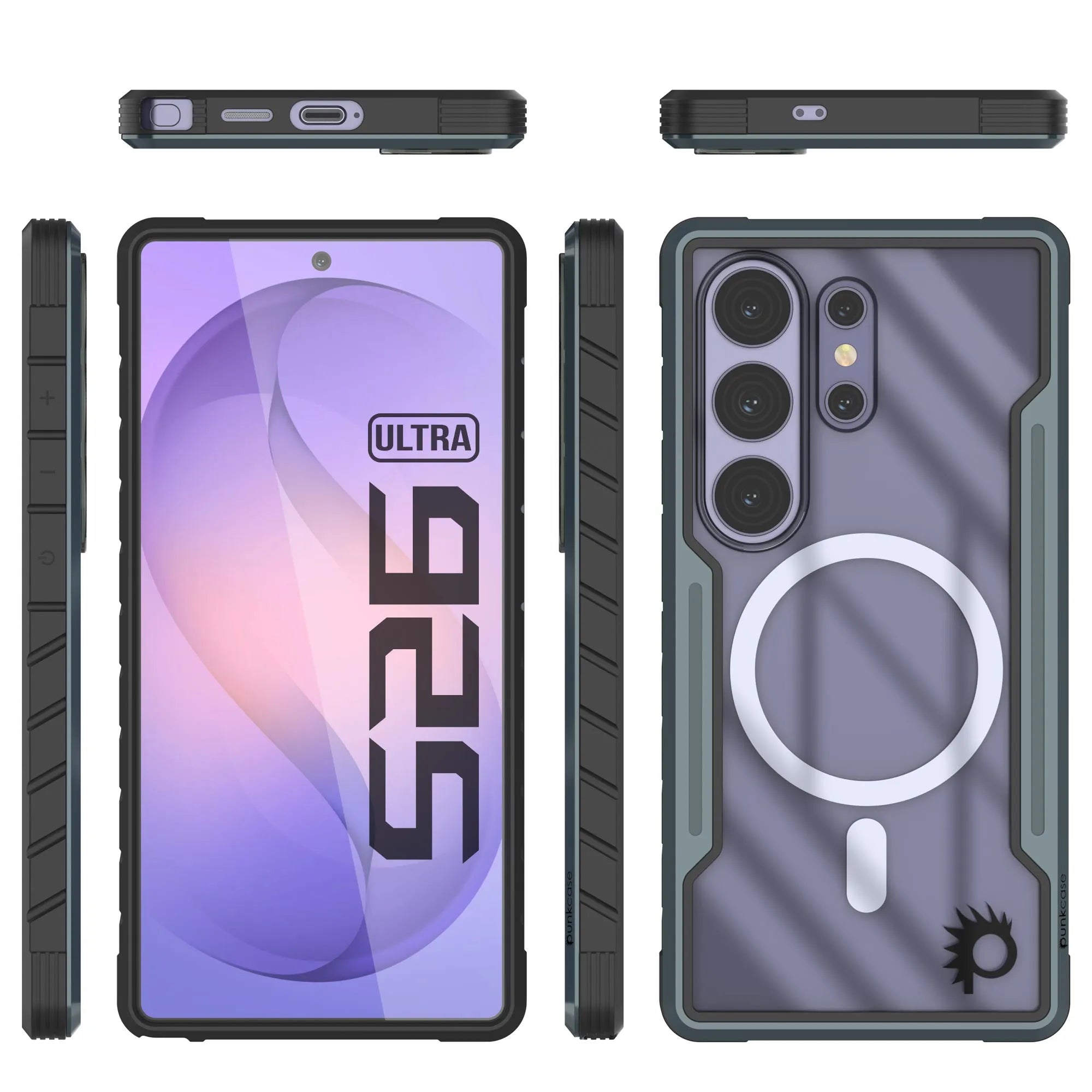 Punkcase S26 Ultra Armor Stealth Case Protective Military Grade Multilayer Cover [Grey-Black]
