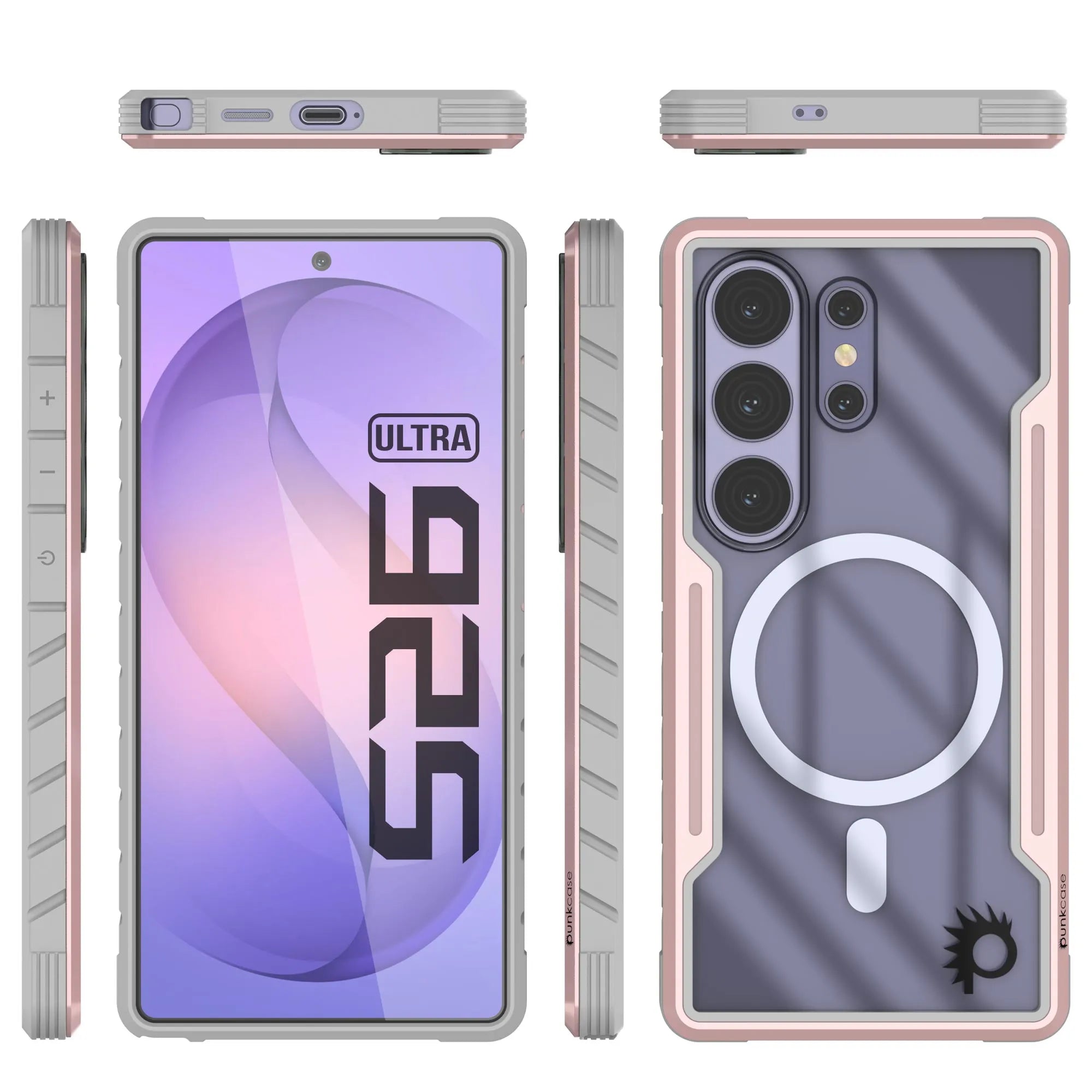 Punkcase S26 Ultra Armor Stealth Case Protective Military Grade Multilayer Cover [Rose-Gold]