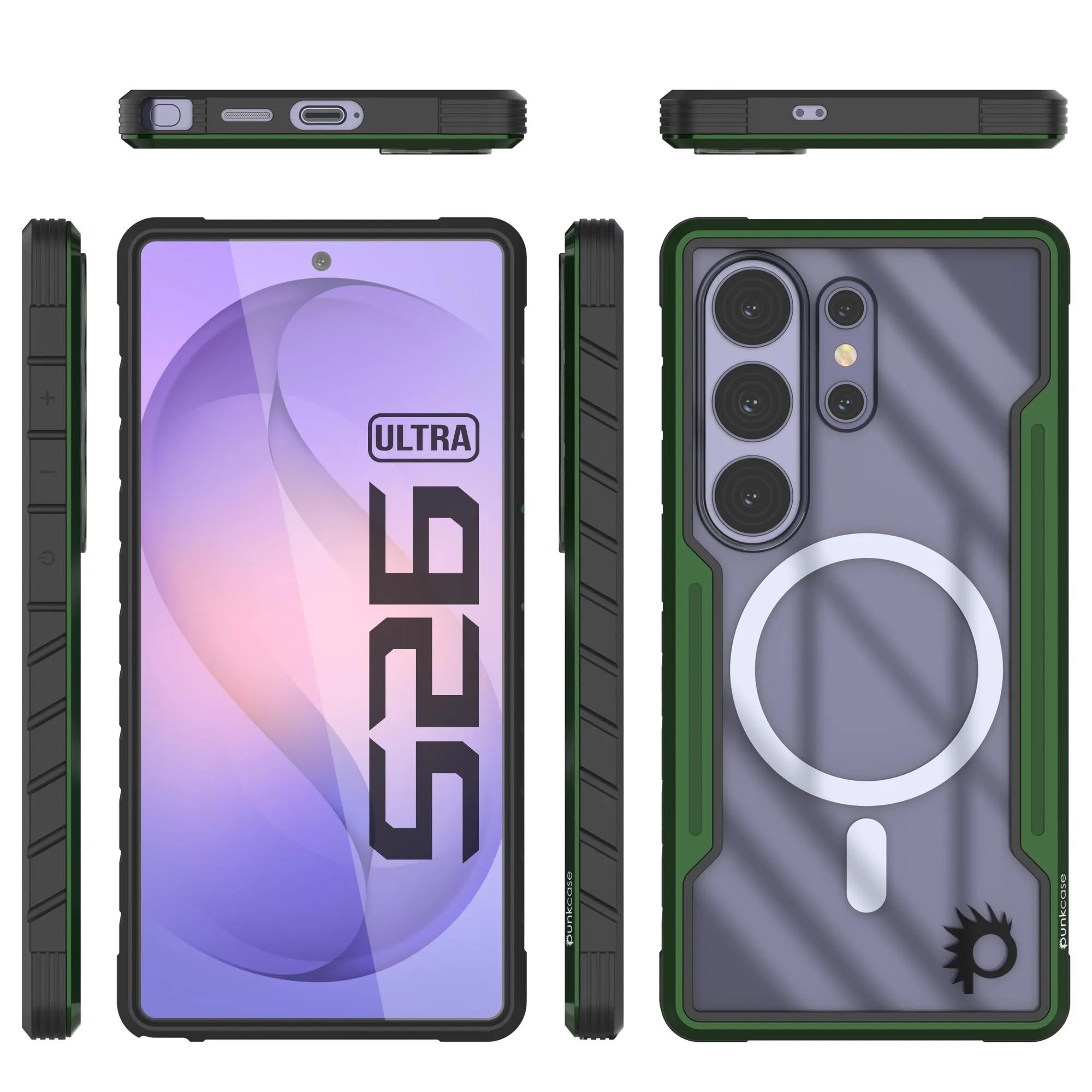 Punkcase S26 Ultra Armor Stealth Case Protective Military Grade Multilayer Cover [Dark Green]