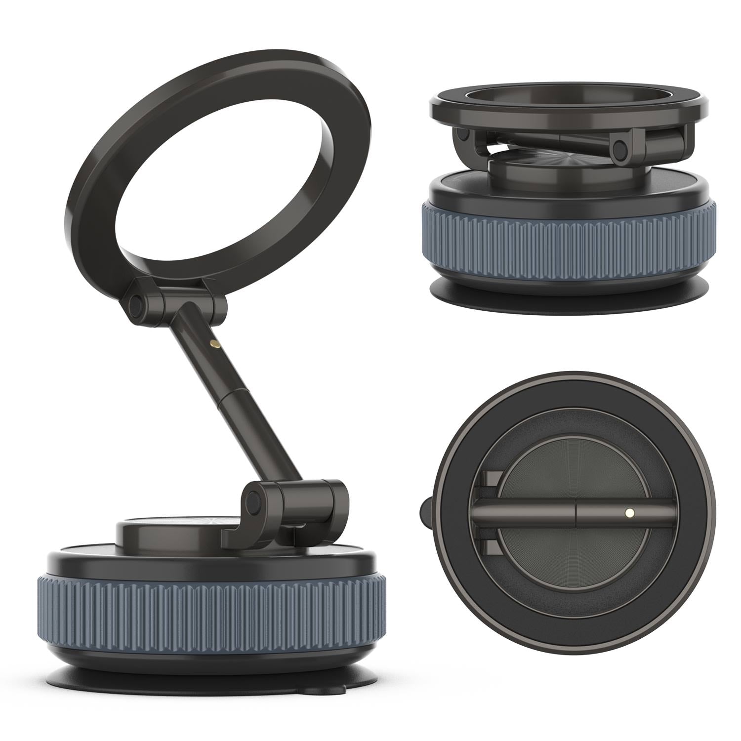 Punkcase MagnoGrip 2.0 Car Phone Holder w/ 360° Rotation [Black]