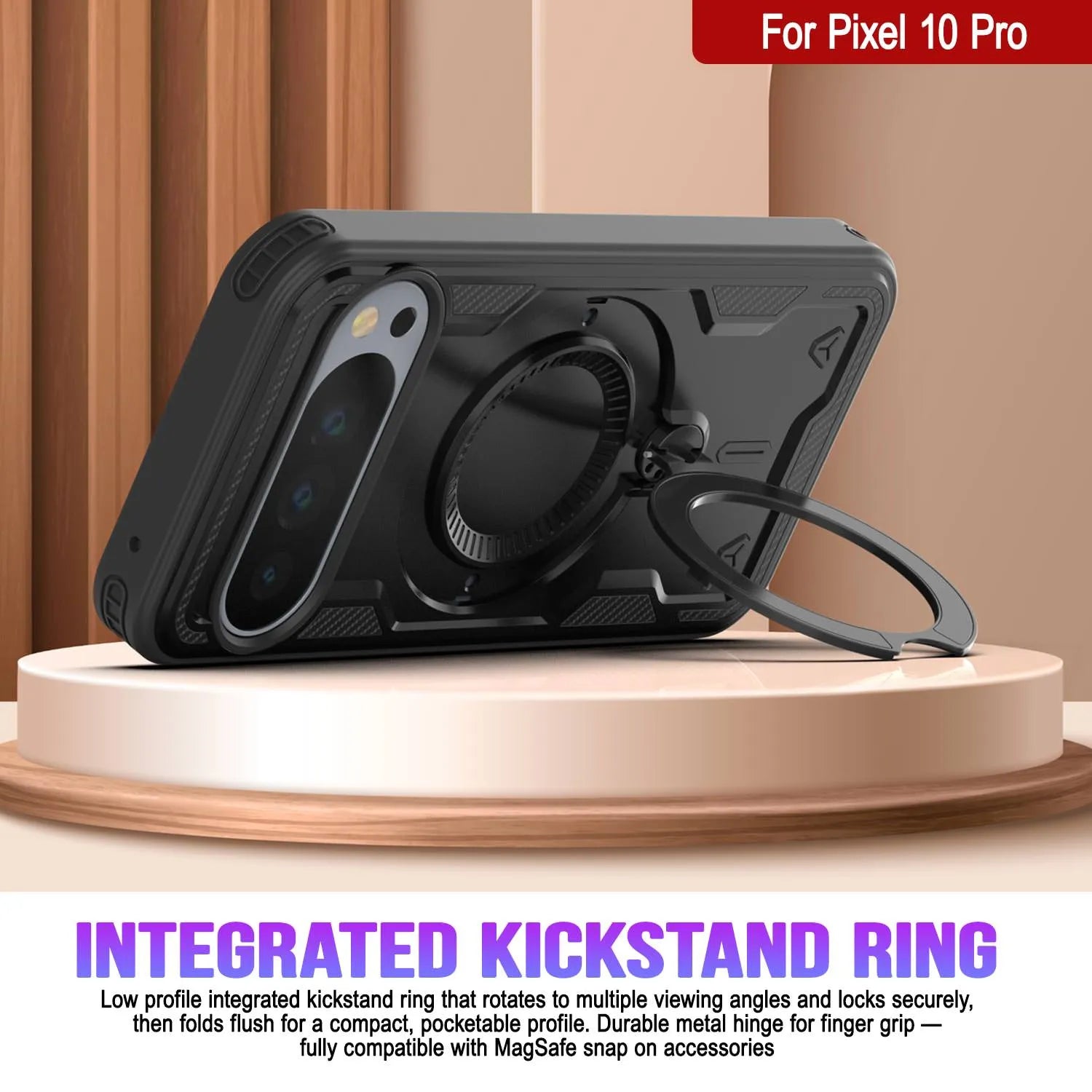 Google Pixel 10 Pro Case Magnetix 2.0 w/ Kickstand [Black]