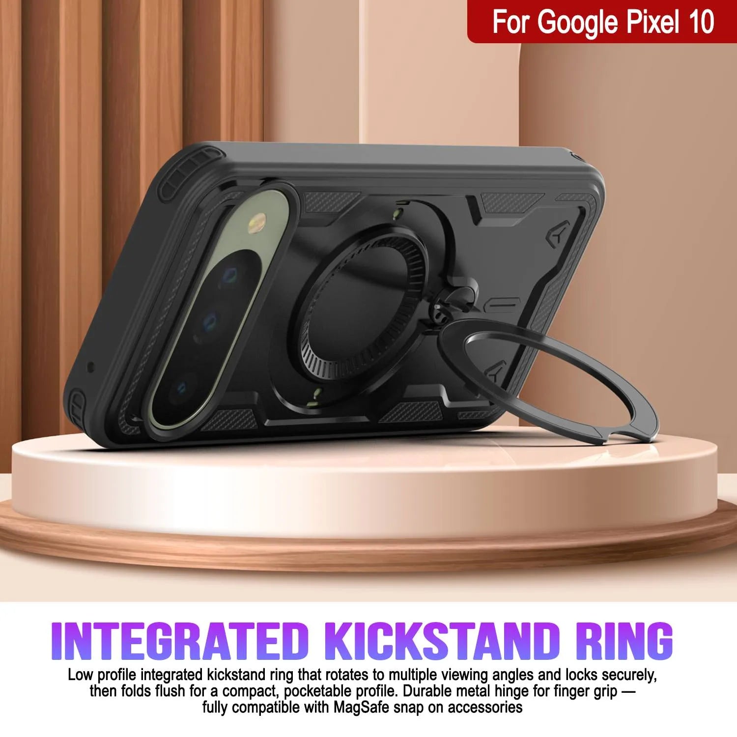 Google Pixel 10 Case Magnetix 2.0 w/ Kickstand [Black]