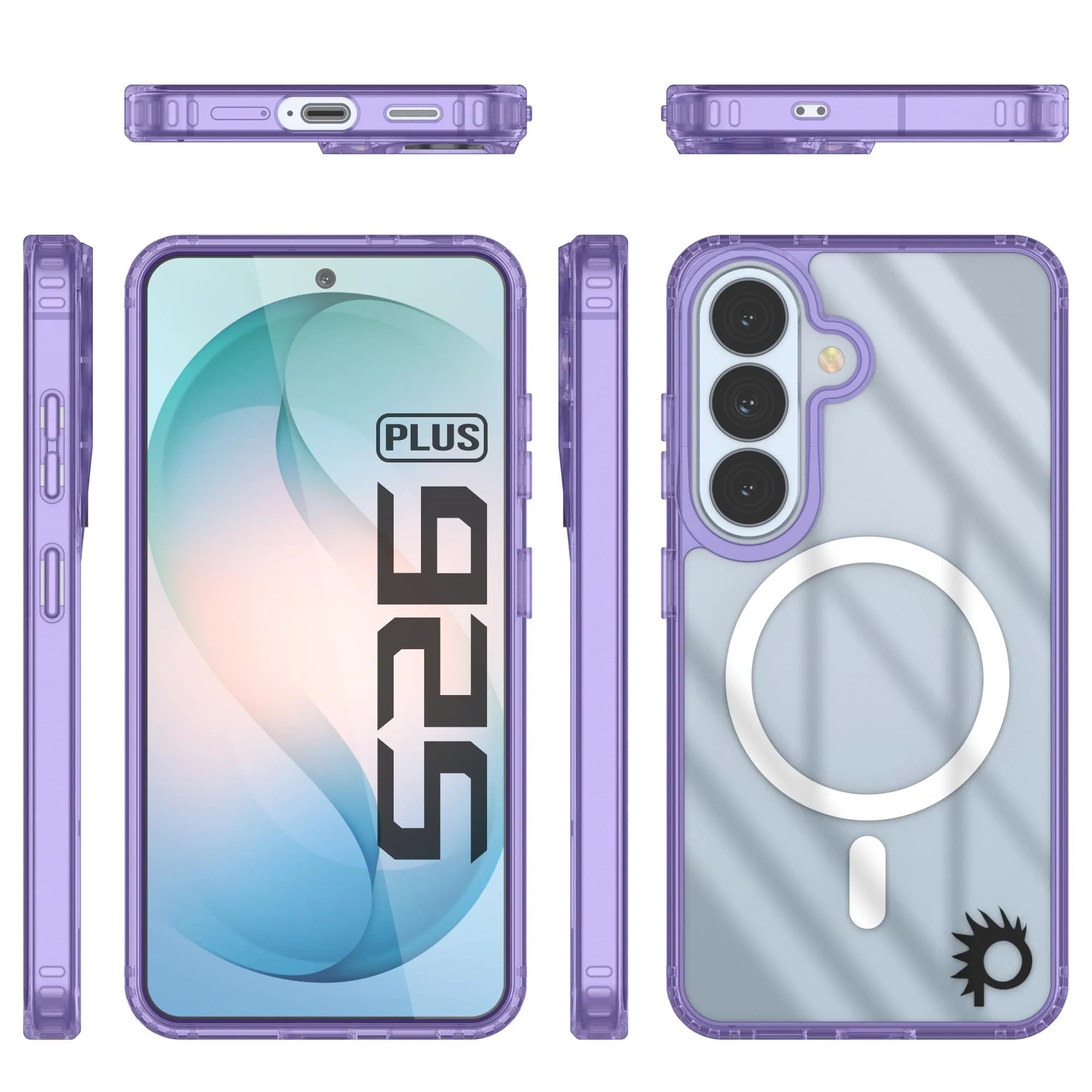 Galaxy S26 Plus Magnetic Wireless Charging Case [Clear Acrylic Series] [Non-Slip] For Galaxy S26 Plus [Purple]