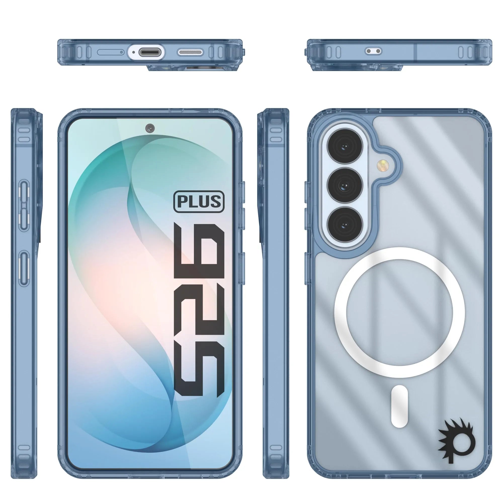 Galaxy S26 Plus Magnetic Wireless Charging Case [Clear Acrylic Series] [Non-Slip] For Galaxy S26 Plus [Navy]