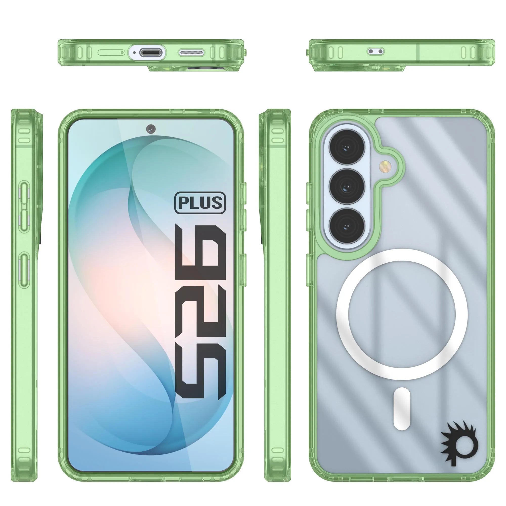 Galaxy S26 Plus Magnetic Wireless Charging Case [Clear Acrylic Series] [Non-Slip] For Galaxy S26 Plus [Green]
