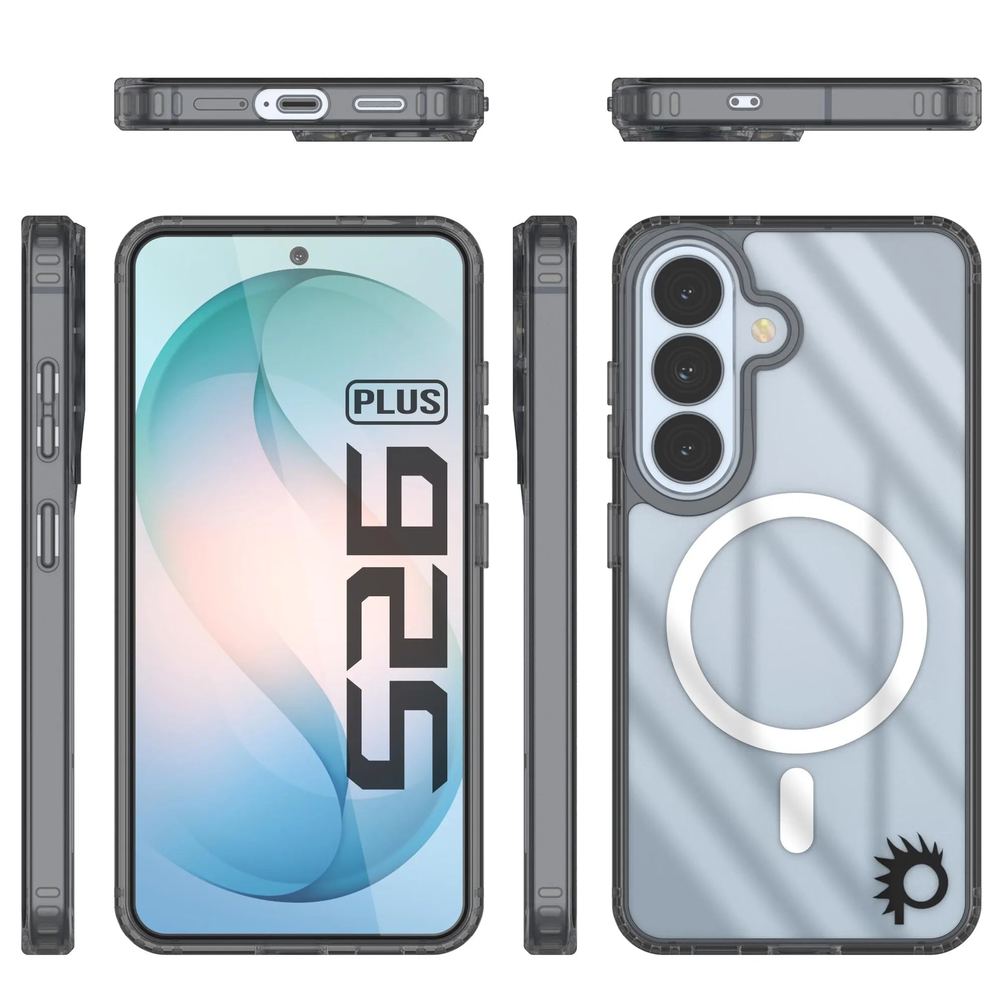 Galaxy S26 Plus Magnetic Wireless Charging Case [Clear Acrylic Series] [Non-Slip] For Galaxy S26 Plus [Transparent Black]