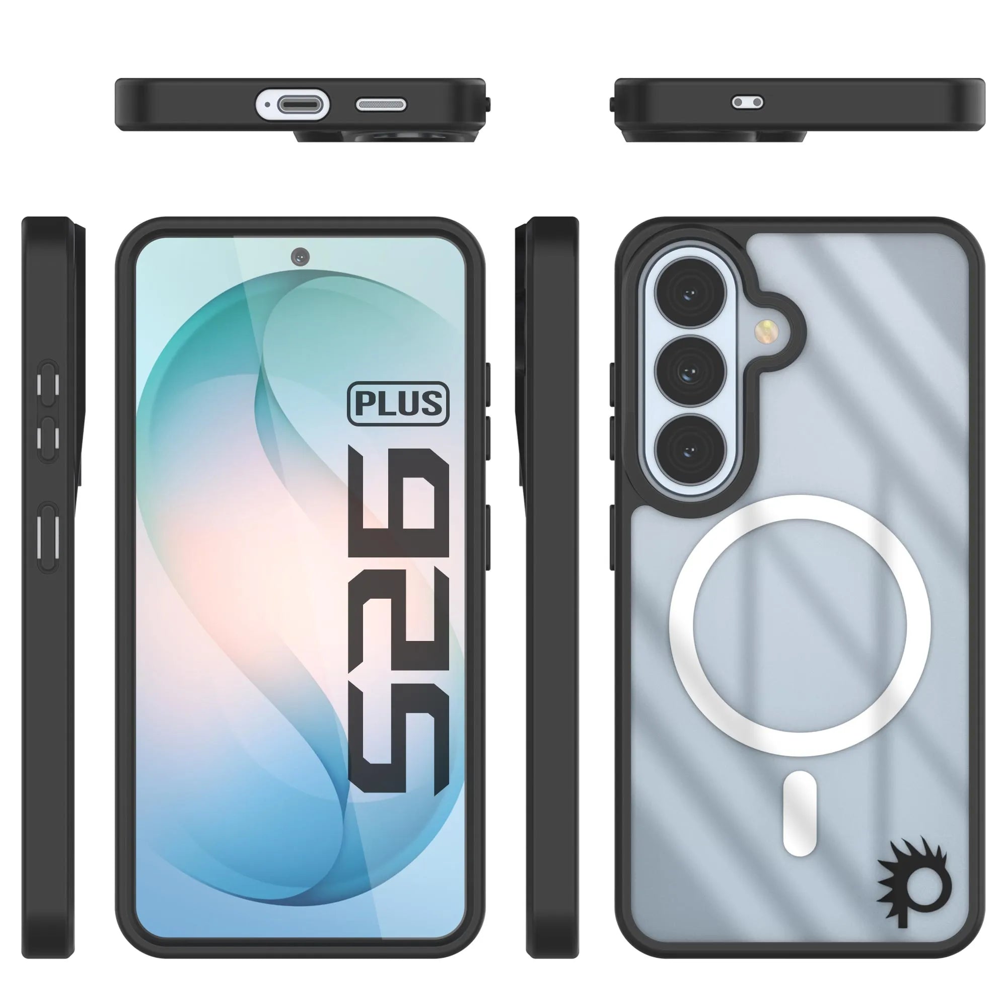 Galaxy S26 Plus Magnetic Wireless Charging Case [Clear Acrylic Series] [Non-Slip] For Galaxy S26 Plus [Black]