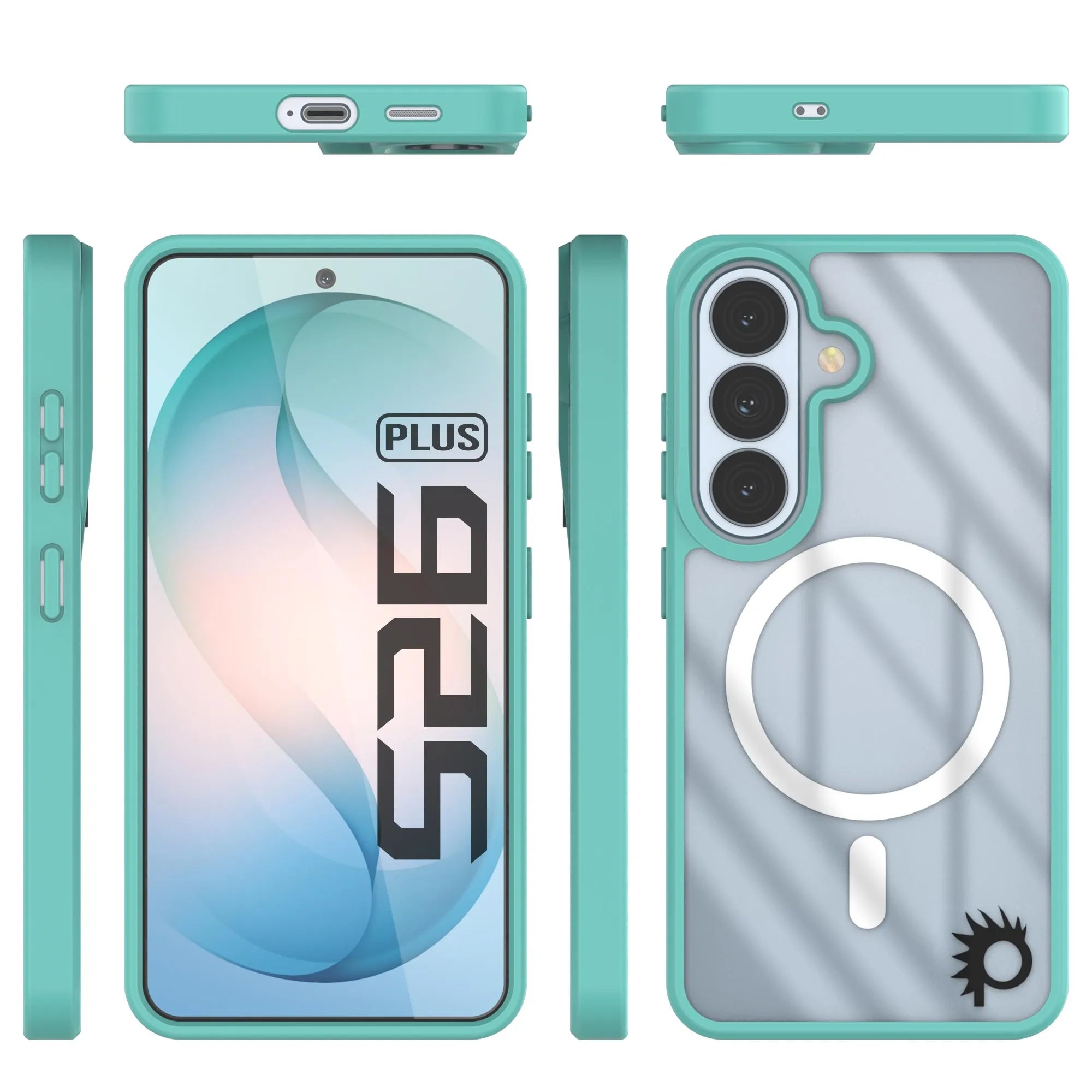 Galaxy S26 Plus Magnetic Wireless Charging Case [Clear Acrylic Series] [Non-Slip] For Galaxy S26 Plus [Teal]