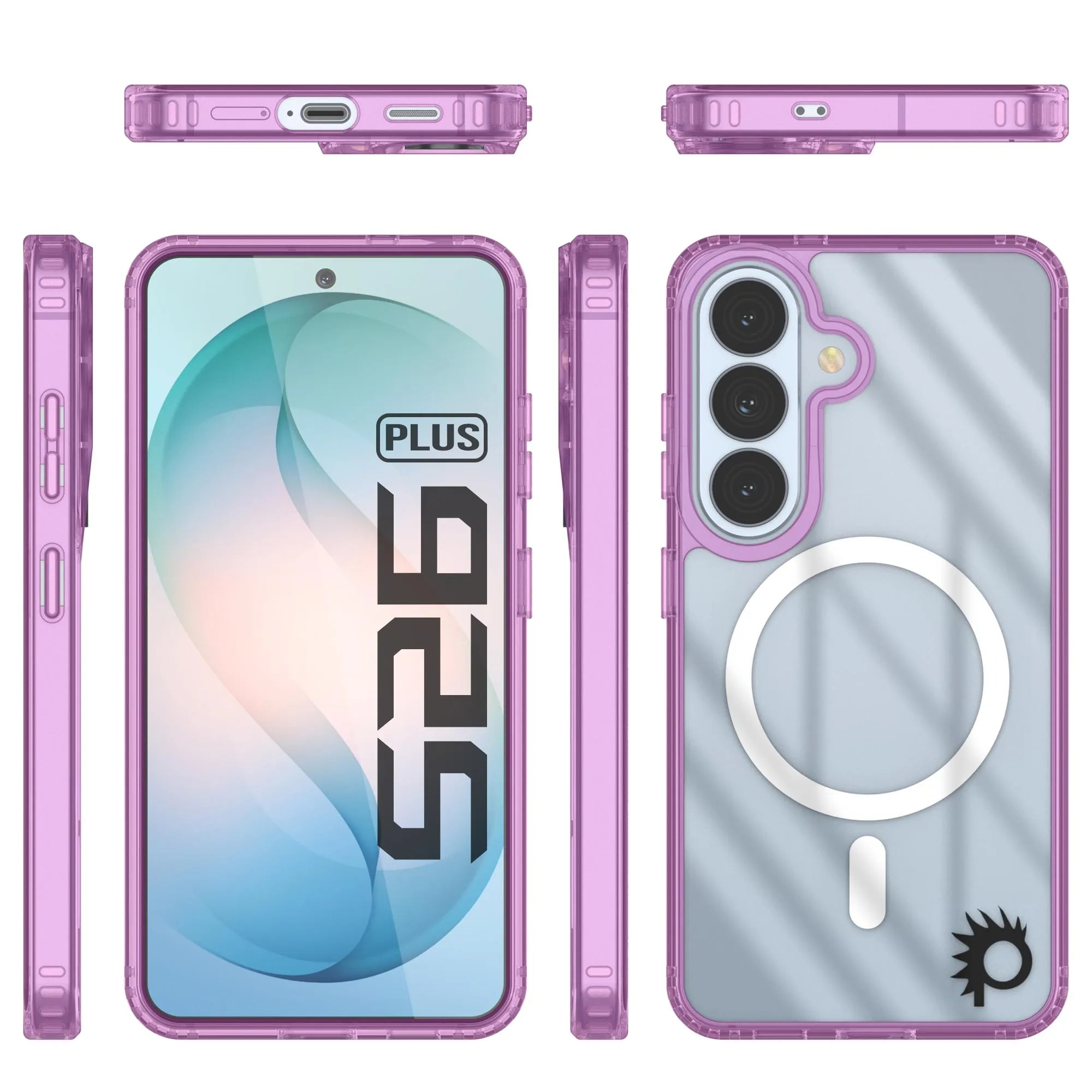 Galaxy S26 Plus Magnetic Wireless Charging Case [Clear Acrylic Series] [Non-Slip] For Galaxy S26 Plus [Pink]