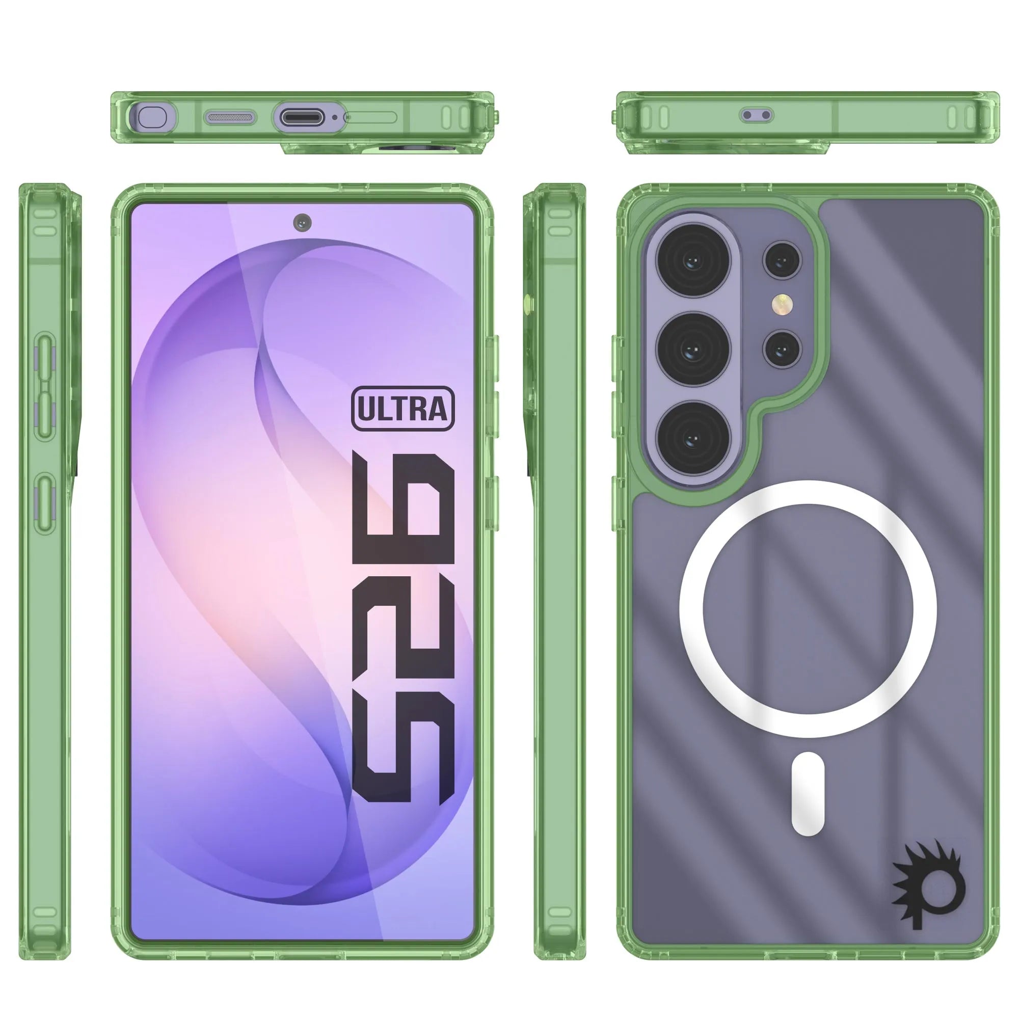 Galaxy S26 Ultra Magnetic Wireless Charging Case [Clear Acrylic Series] [Non-Slip] For Galaxy S26 Ultra [Green]