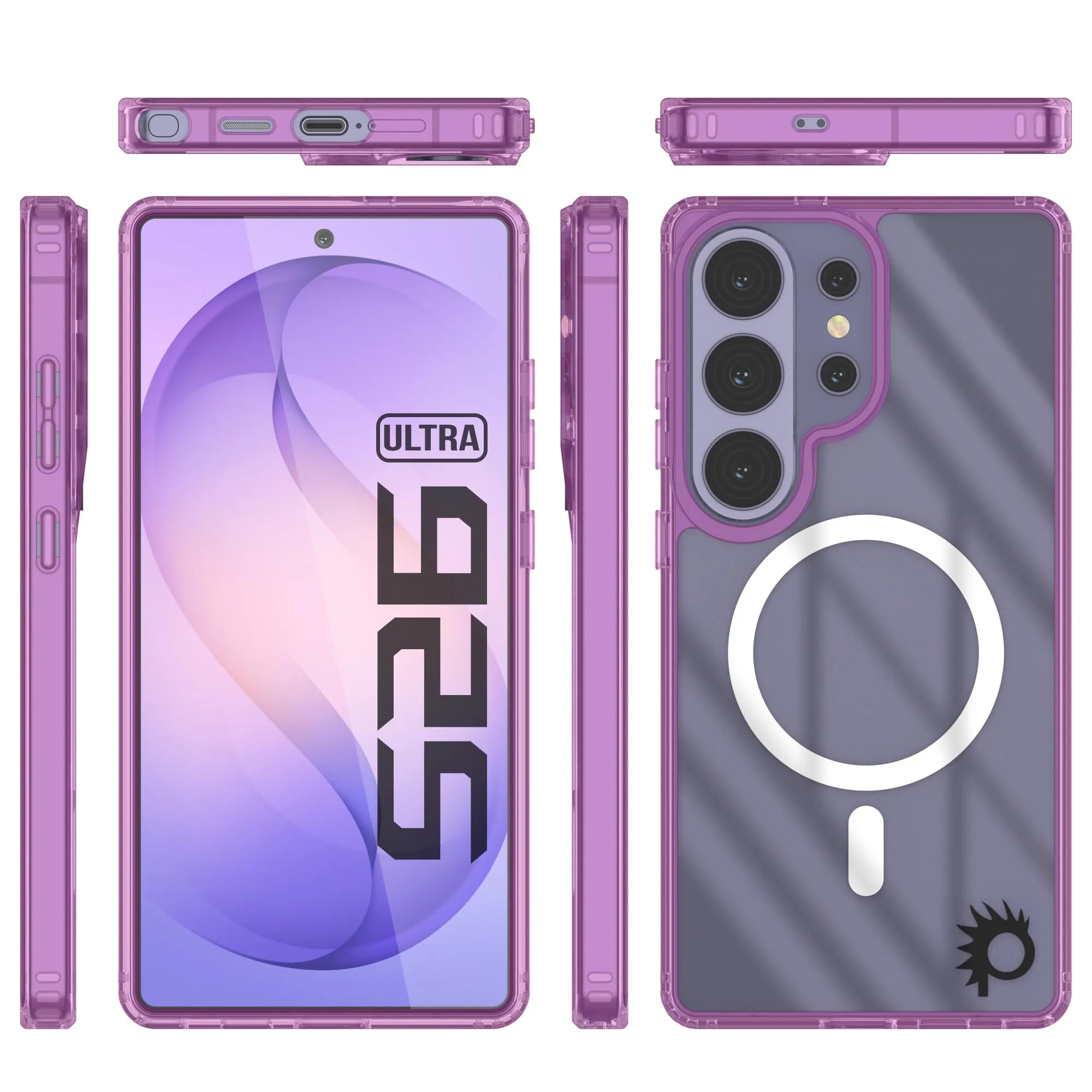 Galaxy S26 Ultra Magnetic Wireless Charging Case [Clear Acrylic Series] [Non-Slip] For Galaxy S26 Ultra [Pink]