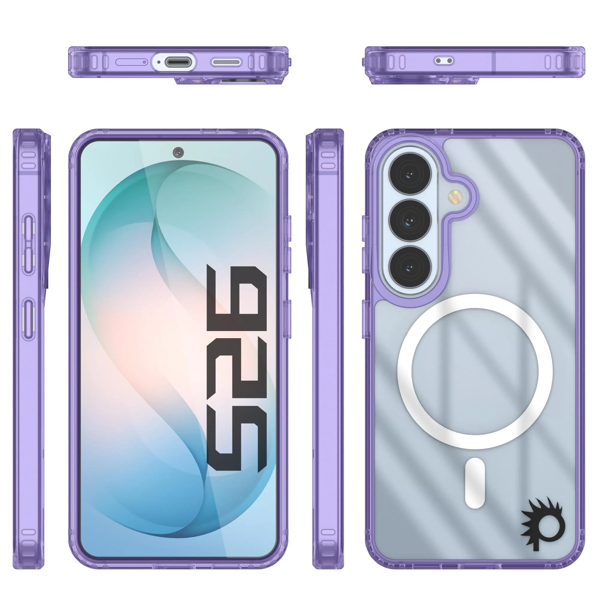 Galaxy S26 Magnetic Wireless Charging Case [Clear Acrylic Series] [Non-Slip] For Galaxy S26 [Purple]