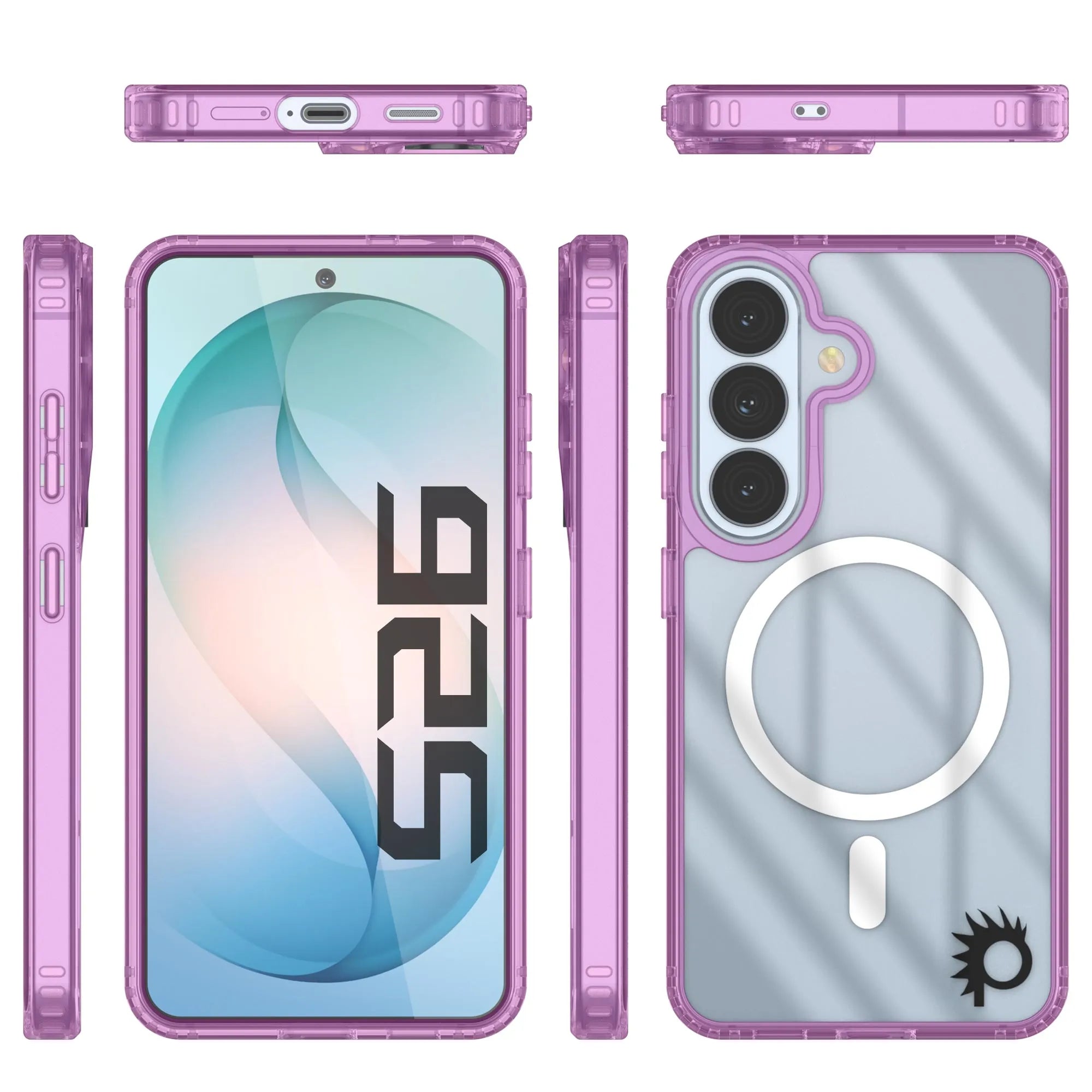 Galaxy S26 Magnetic Wireless Charging Case [Clear Acrylic Series] [Non-Slip] For Galaxy S26 [Pink]