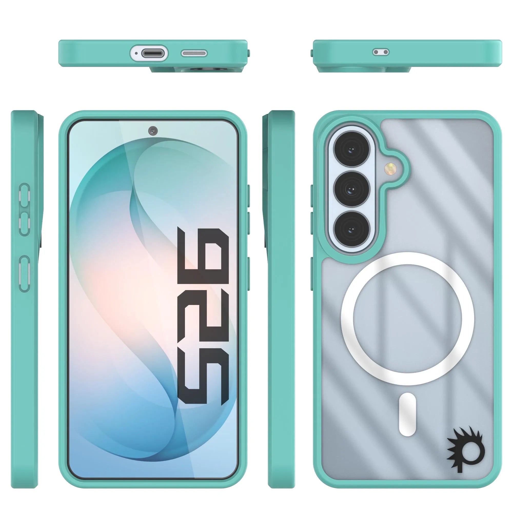 Galaxy S26 Magnetic Wireless Charging Case [Clear Acrylic Series] [Non-Slip] For Galaxy S26 [Teal]
