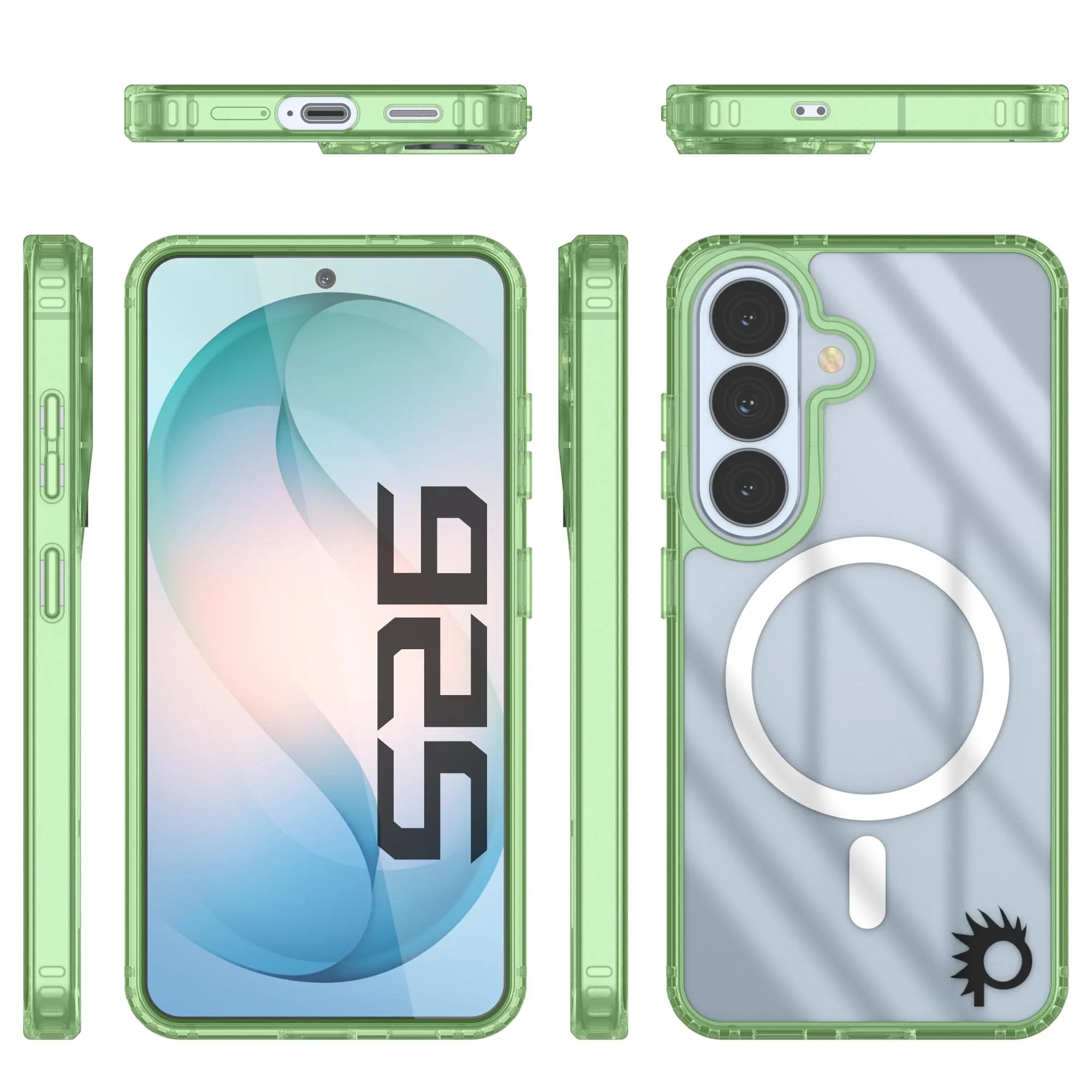 Galaxy S26 Magnetic Wireless Charging Case [Clear Acrylic Series] [Non-Slip] For Galaxy S26 [Green]