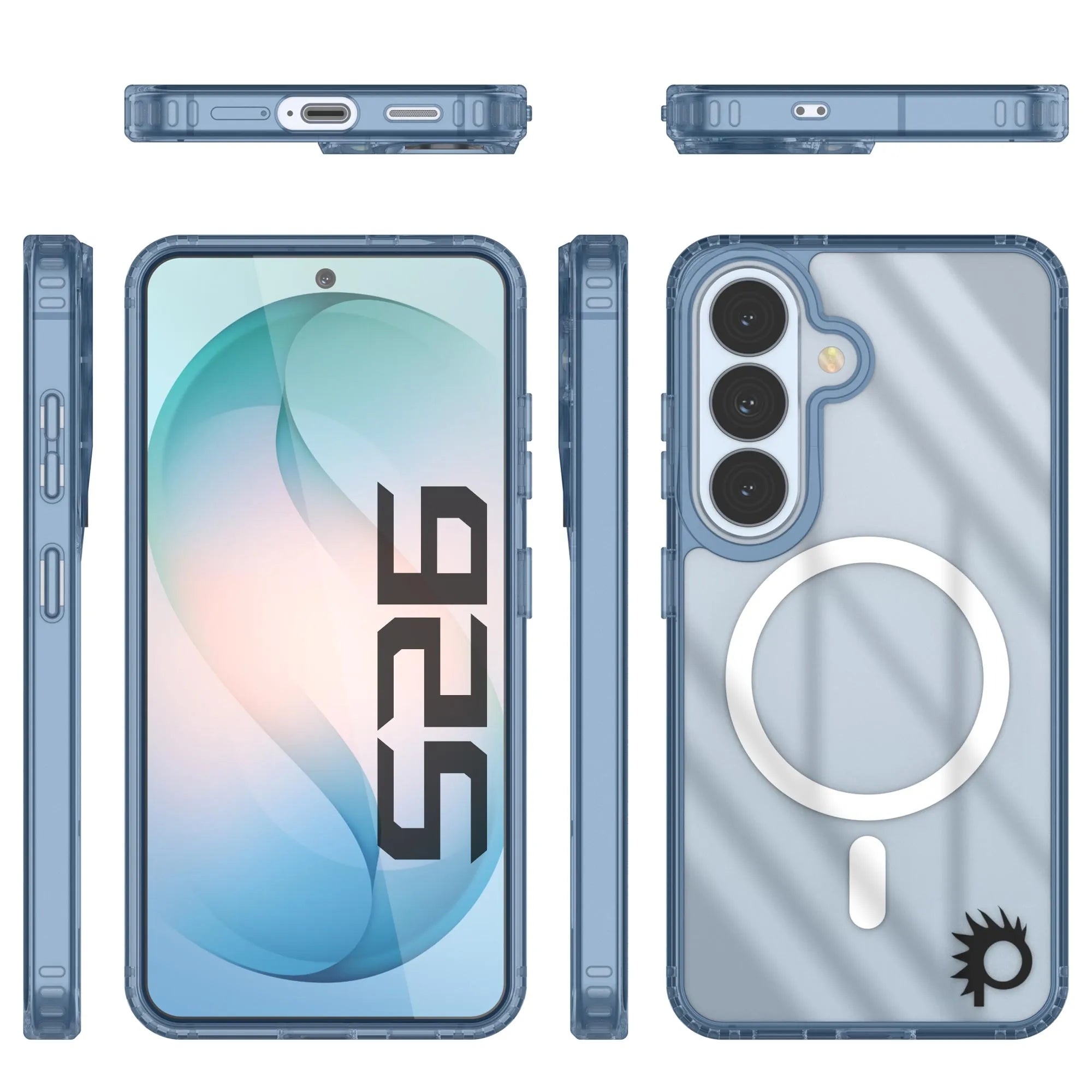 Galaxy S26 Magnetic Wireless Charging Case [Clear Acrylic Series] [Non-Slip] For Galaxy S26 [Navy]