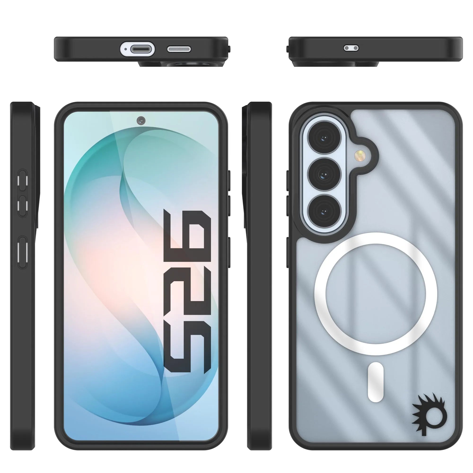 Galaxy S26 Magnetic Wireless Charging Case [Clear Acrylic Series] [Non-Slip] For Galaxy S26 [Black]